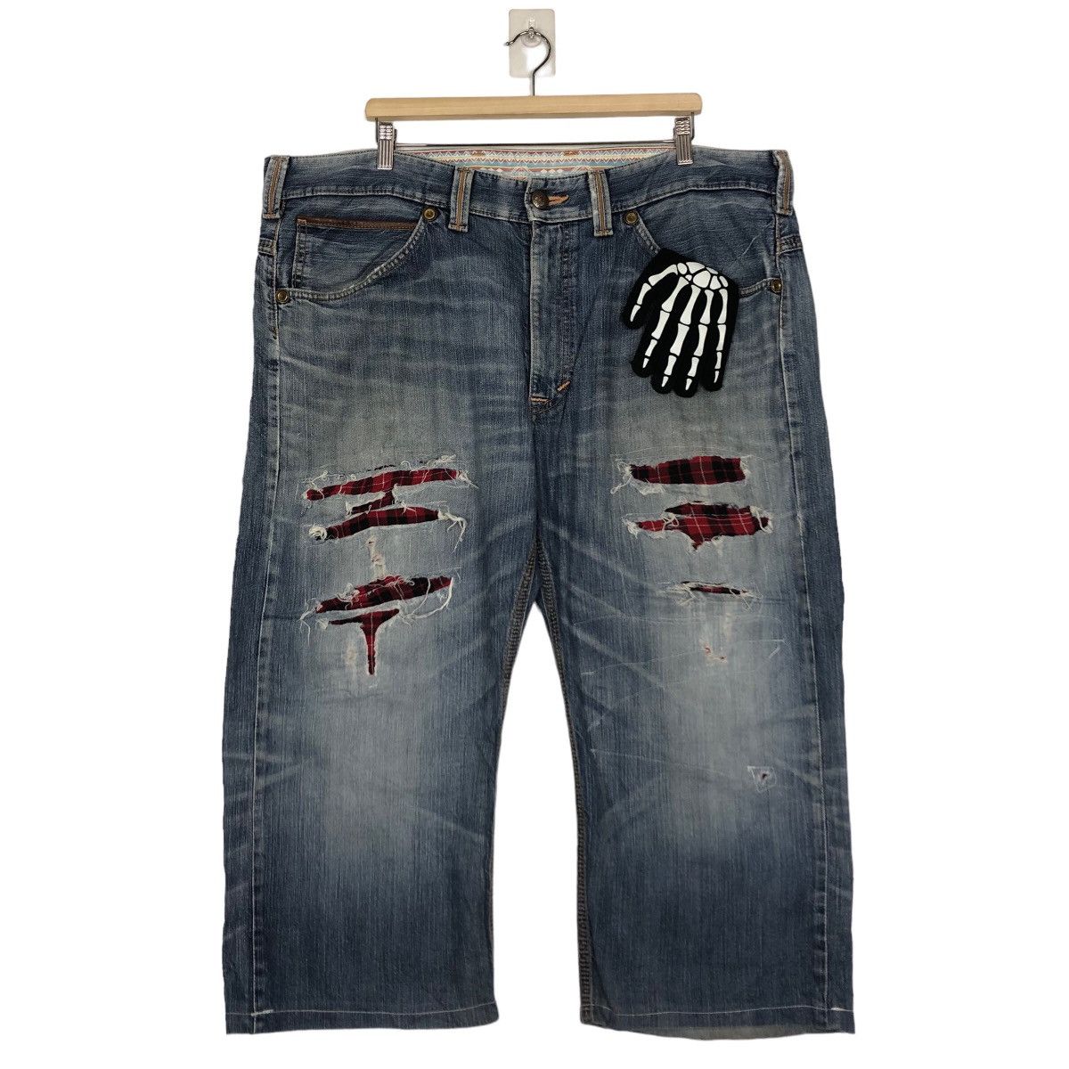 Edwin 🔥PUNK DESIGN DISTRESSED DENIM EDWIN KAPITAL DESIGN Size US 44 / EU 60 - 2 Thumbnail
