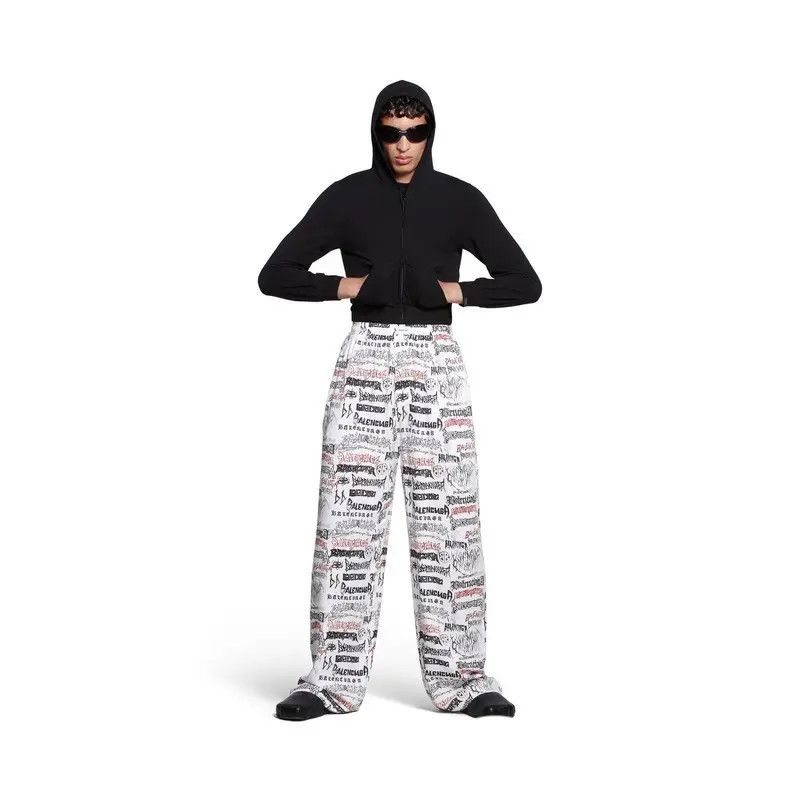 Balenciaga o1tr1nto1025 DIY Metal Allover Pyjama Pants in White Size US 34 / EU 50 - 3 Thumbnail