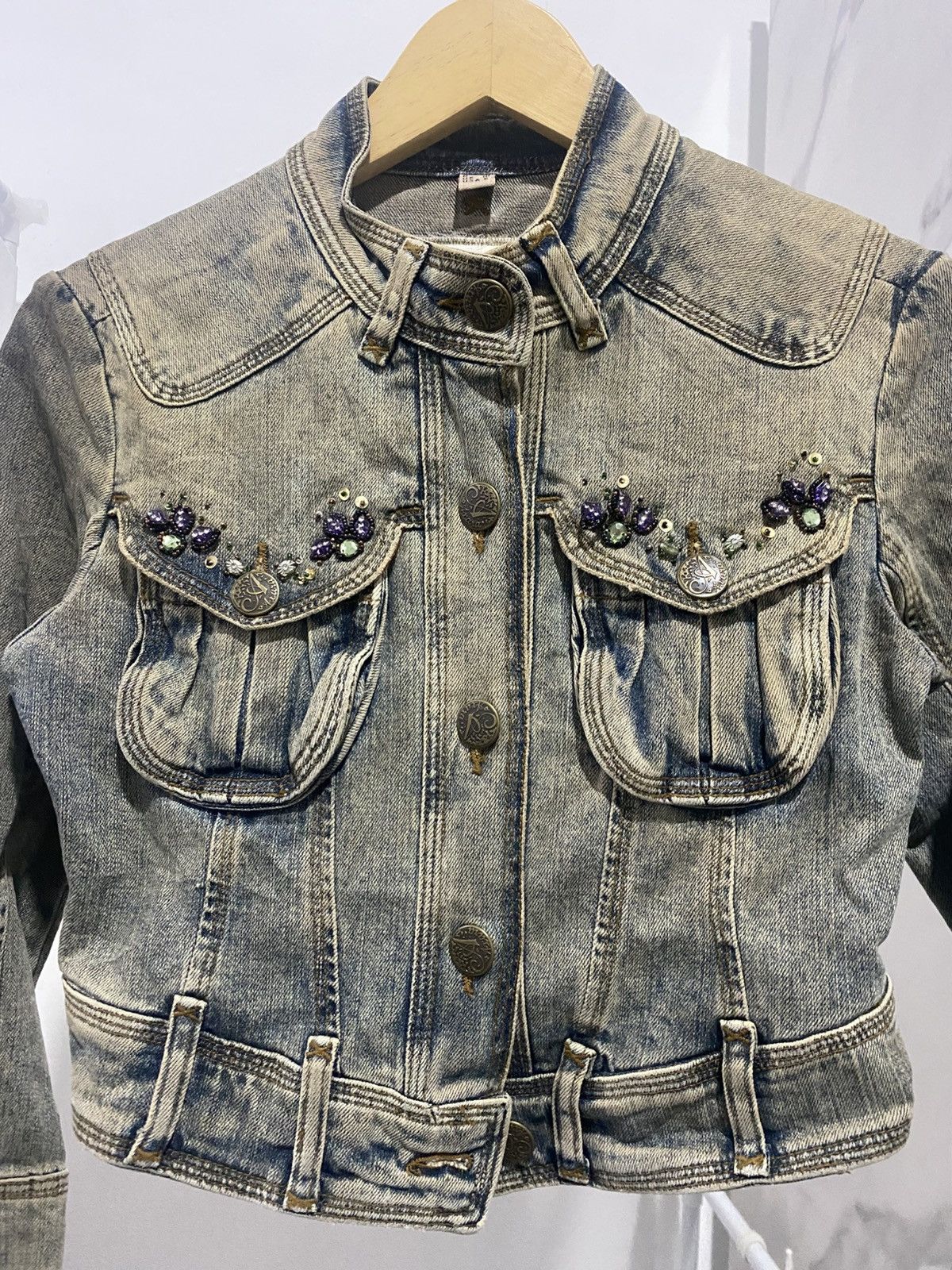 If Six Was Nine Japanese axara denim jacket vkei y2k grunge ppfm tornadomart Size S / US 4 / IT 40 - 2 Thumbnail