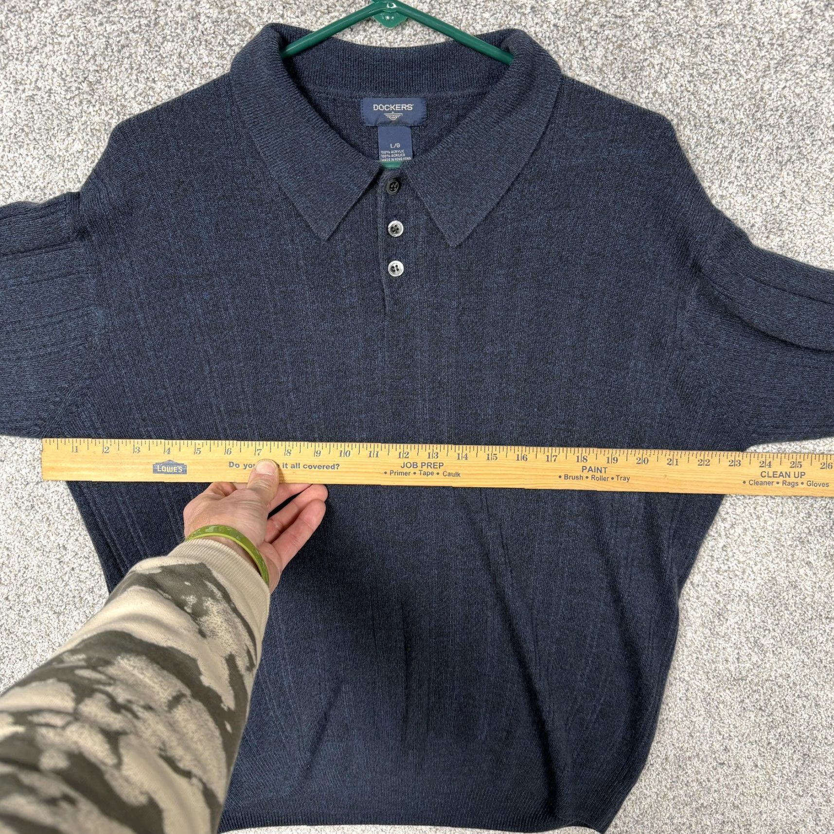 Dockers VINTAGE Dockers Polo Sweater Blue L Men Pullover Knit Size US L / EU 52-54 / 3 - 4 Thumbnail