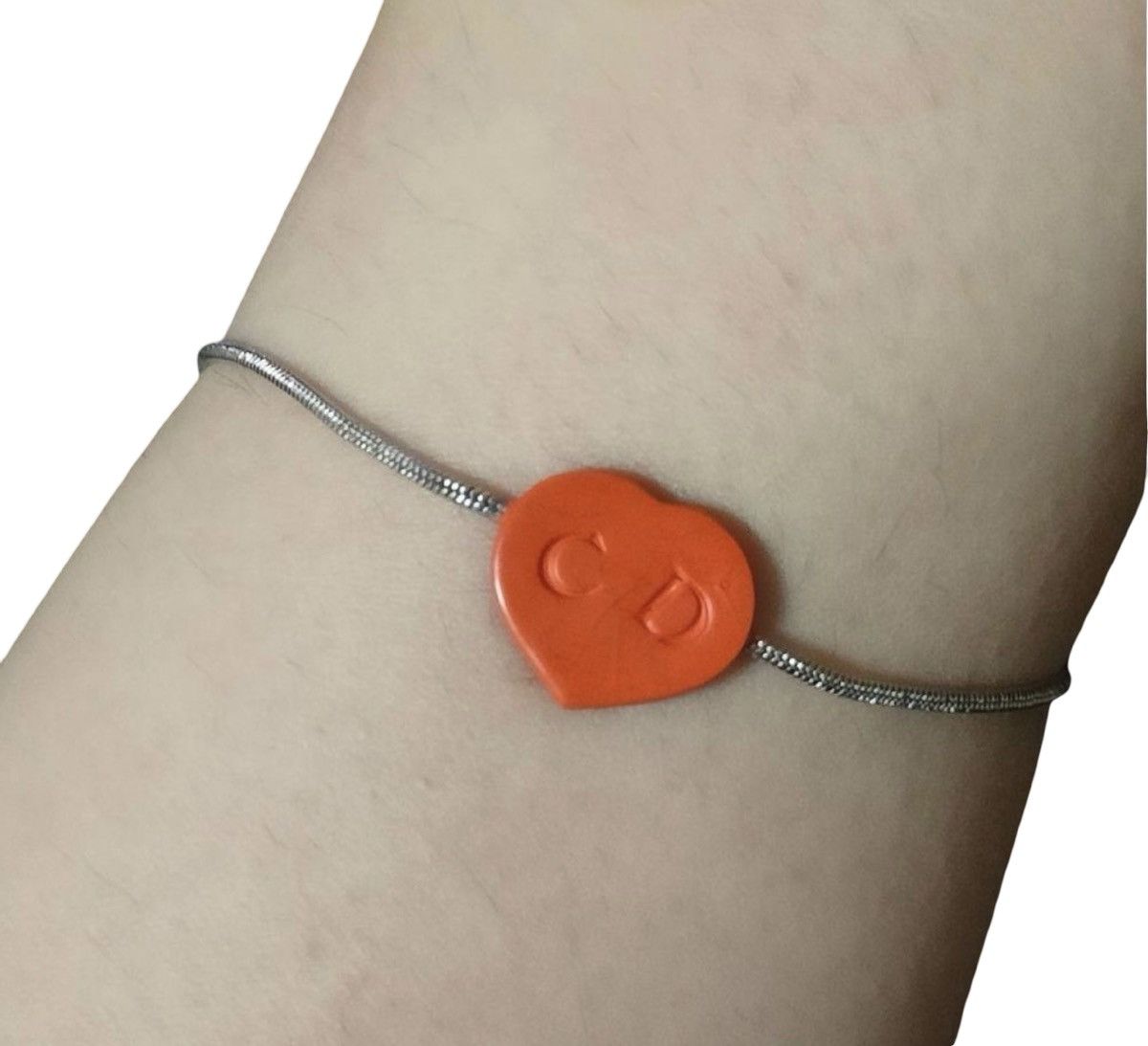 Dior Christian Dior Archival Orange Heart CD Logo Bracelet Size ONE SIZE - 1 Thumbnail