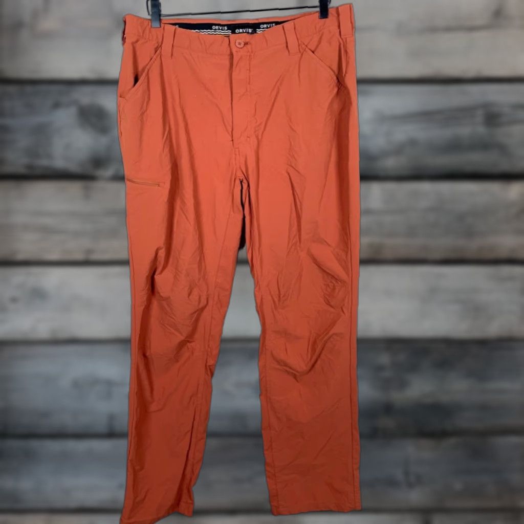 Orvis Orvis Pants Men 38 x 31 Nylon Spandex Burnt Orange Chino Outdoor Lightweight Stretch Straight Converse?. Size US 38 / EU 54 - 1 Thumbnail