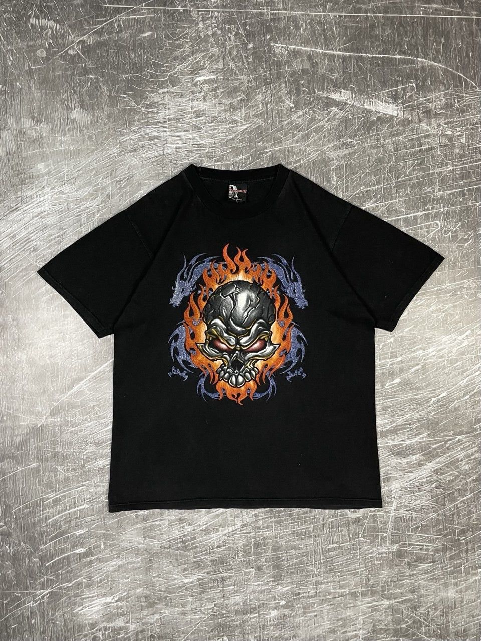 Iron Maiden × Vintage Iron Maiden vintage skull t-shirt Y2K Harley Davidson Style Size US L / EU 52-54 / 3 - 1 Thumbnail
