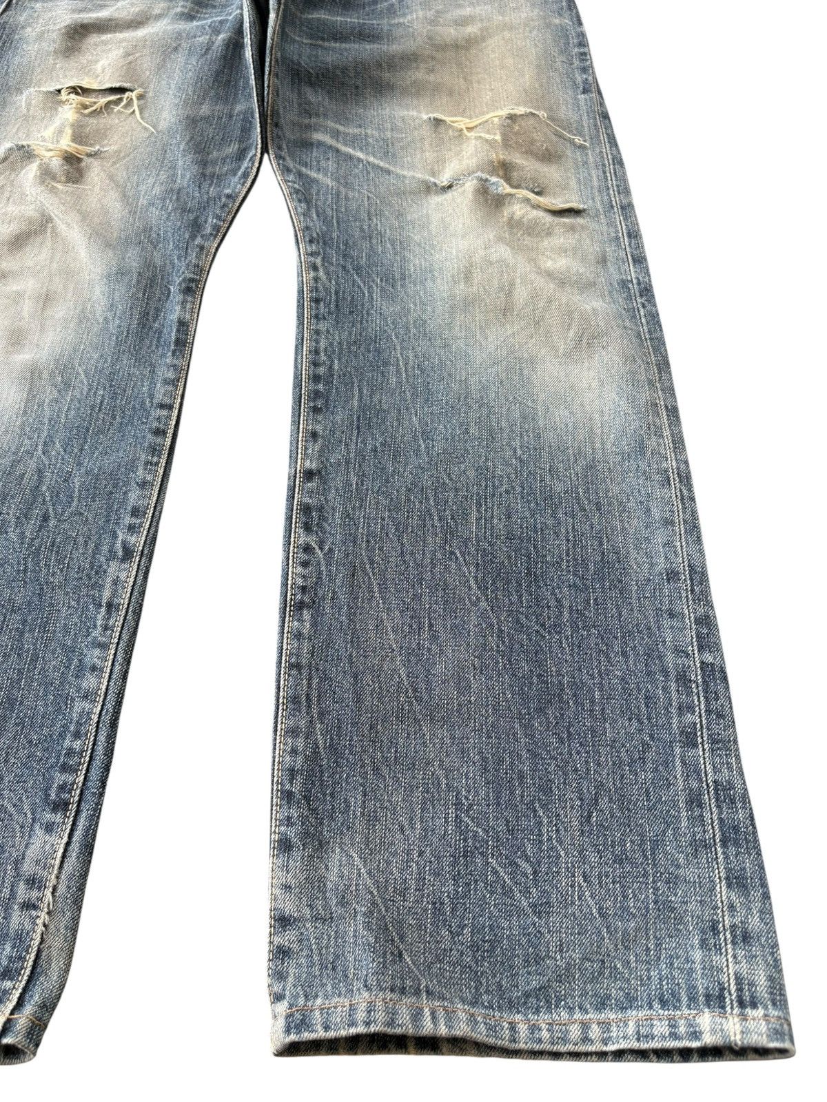 Edwin Vintage Edwin 505 Selvedge Distressed Baggy Jeans Size US 34 / EU 50 - 7 Thumbnail