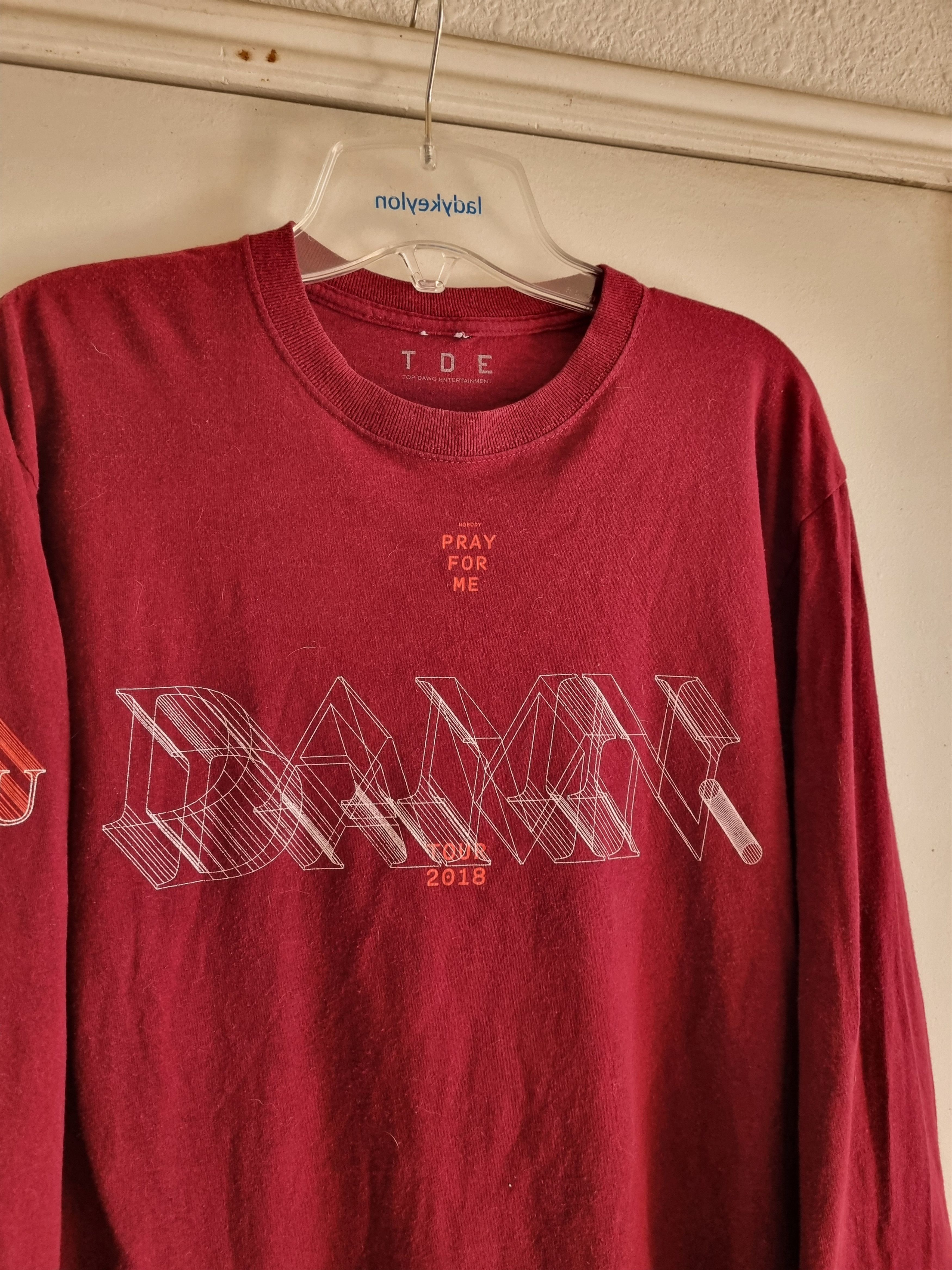 Kendrick Lamar × Rap Tees Kendrick Lamar Damn Tour Longlseeve 2018 Europe Tour TDE Size US M / EU 48-50 / 2 - 5 Thumbnail