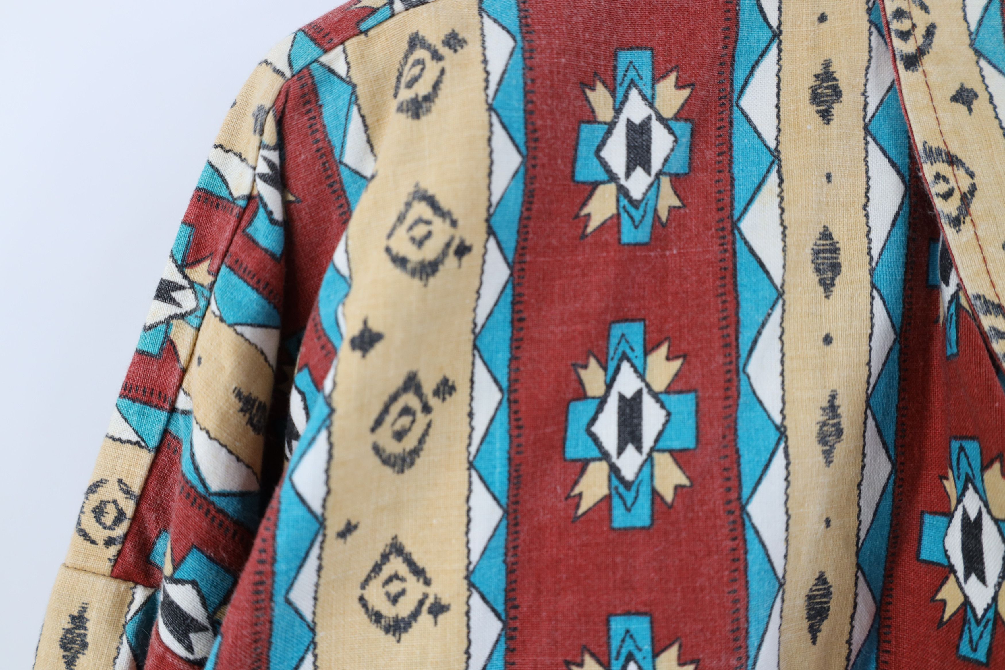 Vintage Vintage 90s Rockabilly Southwestern Cowgirl Button Shirt USA Size L / US 10 / IT 46 - 7 Thumbnail