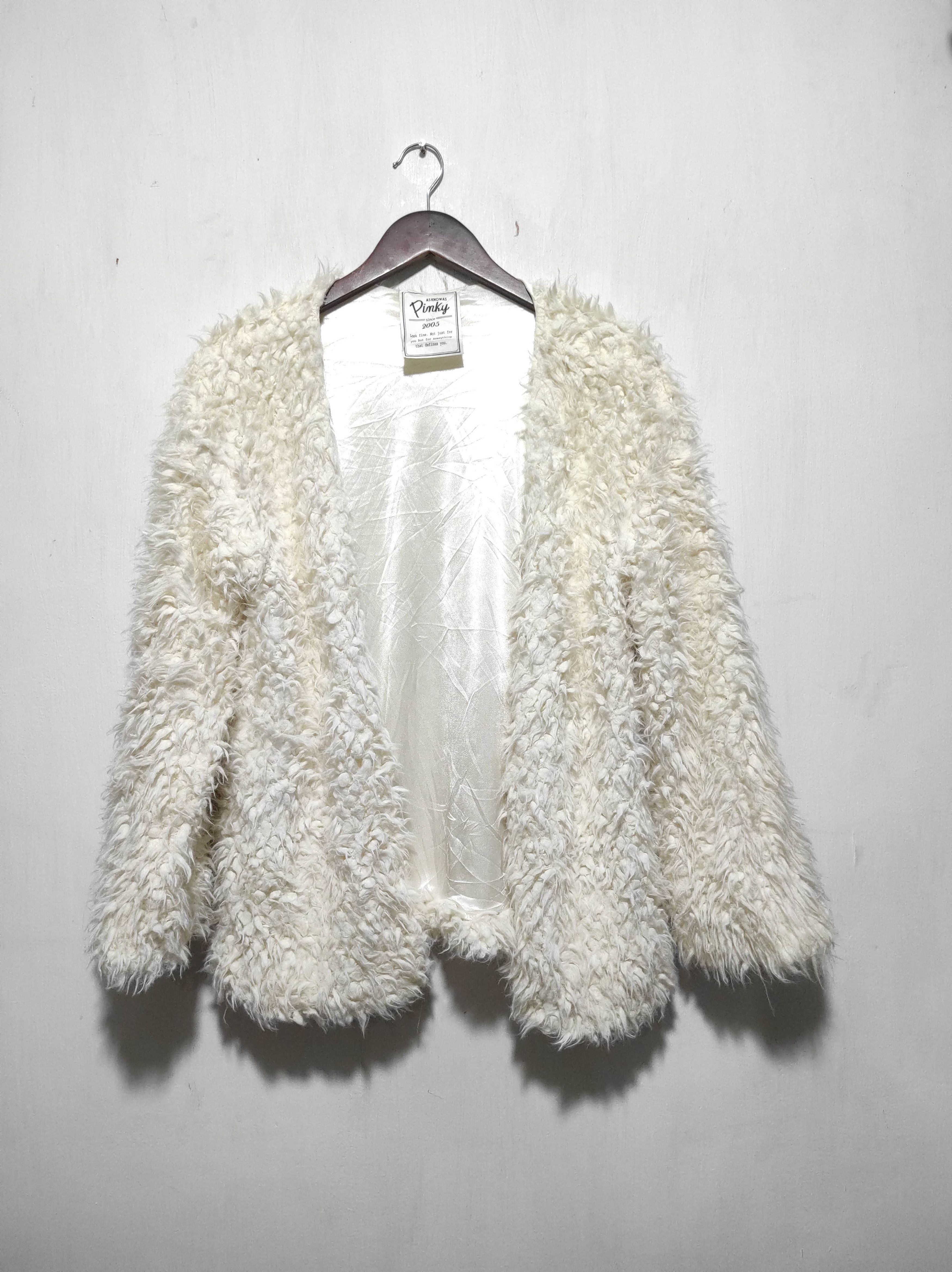 If Six Was Nine Pinky Cardigan Fur Jacket Kurt Cobain Style Size M / US 6-8 / IT 42-44 - 1 Thumbnail