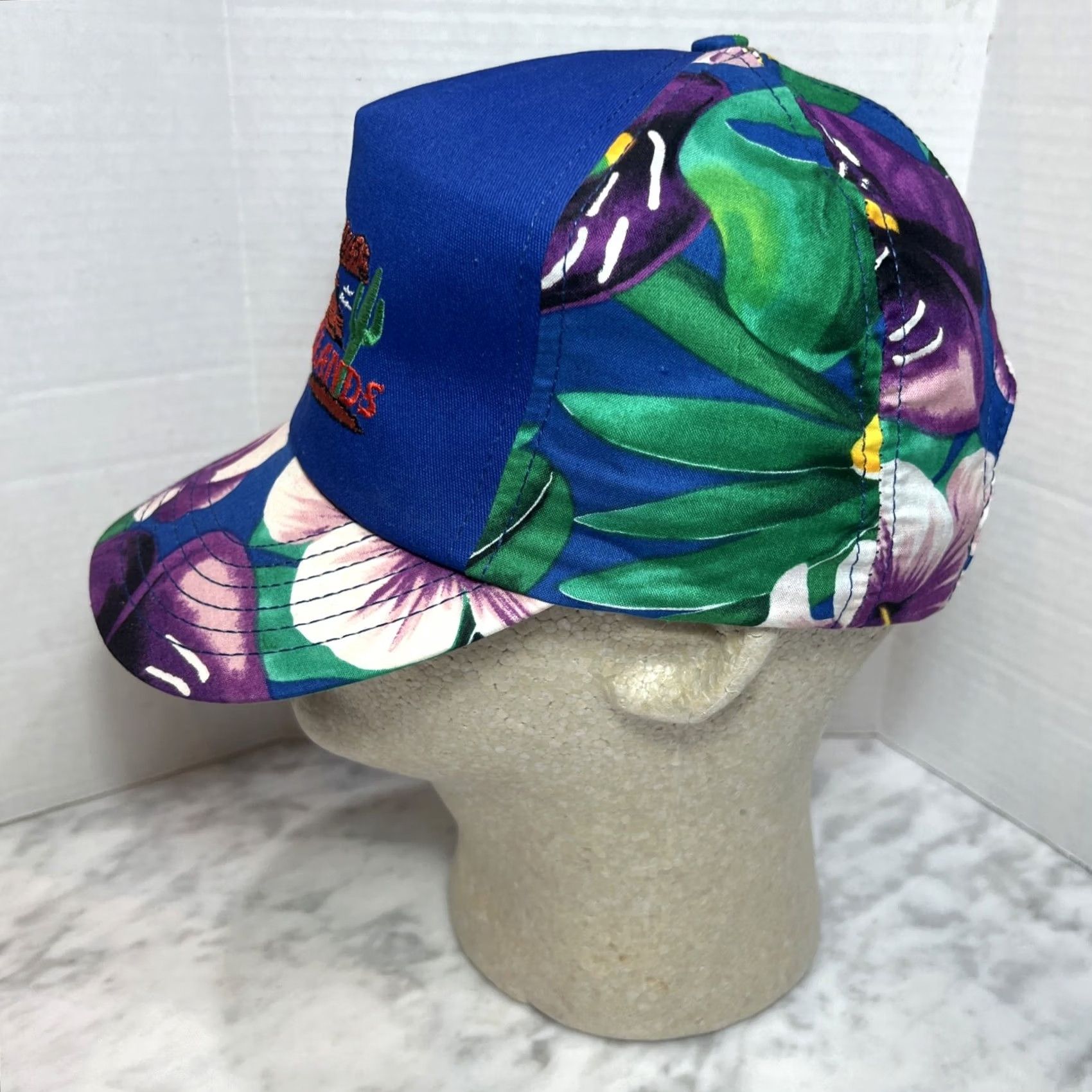 Vintage VINTAGE SEDONA ISLANDS Arizona hat floral blue adjustable snapback cap Made USA Men Casual Nature Baseball Cap Size ONE SIZE - 4 Thumbnail