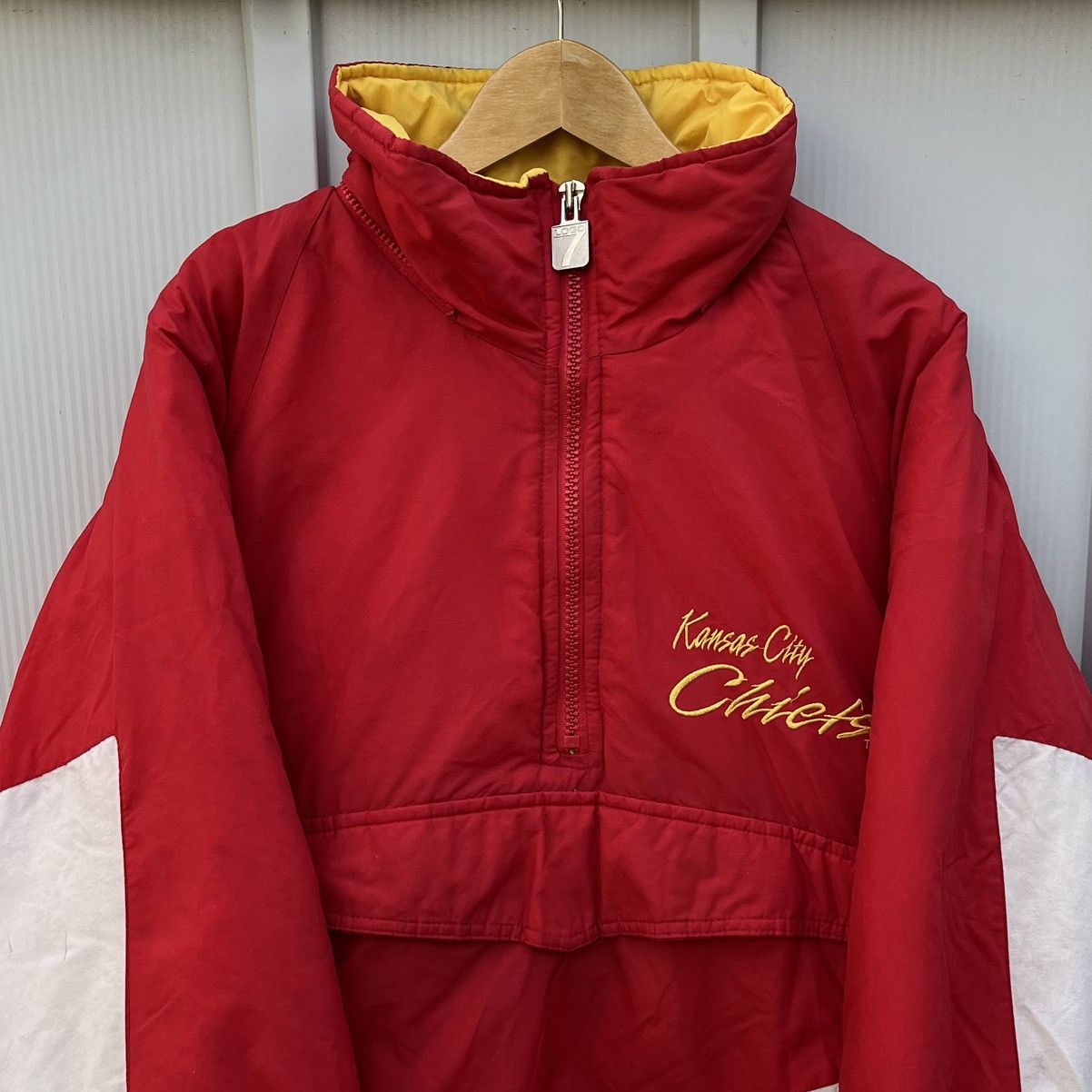 Logo 7 × Vintage Vintage 90’s Kansas City Chiefs Logo 7 Anorak Jacket Sz XL Size US XL / EU 56 / 4 - 2 Thumbnail