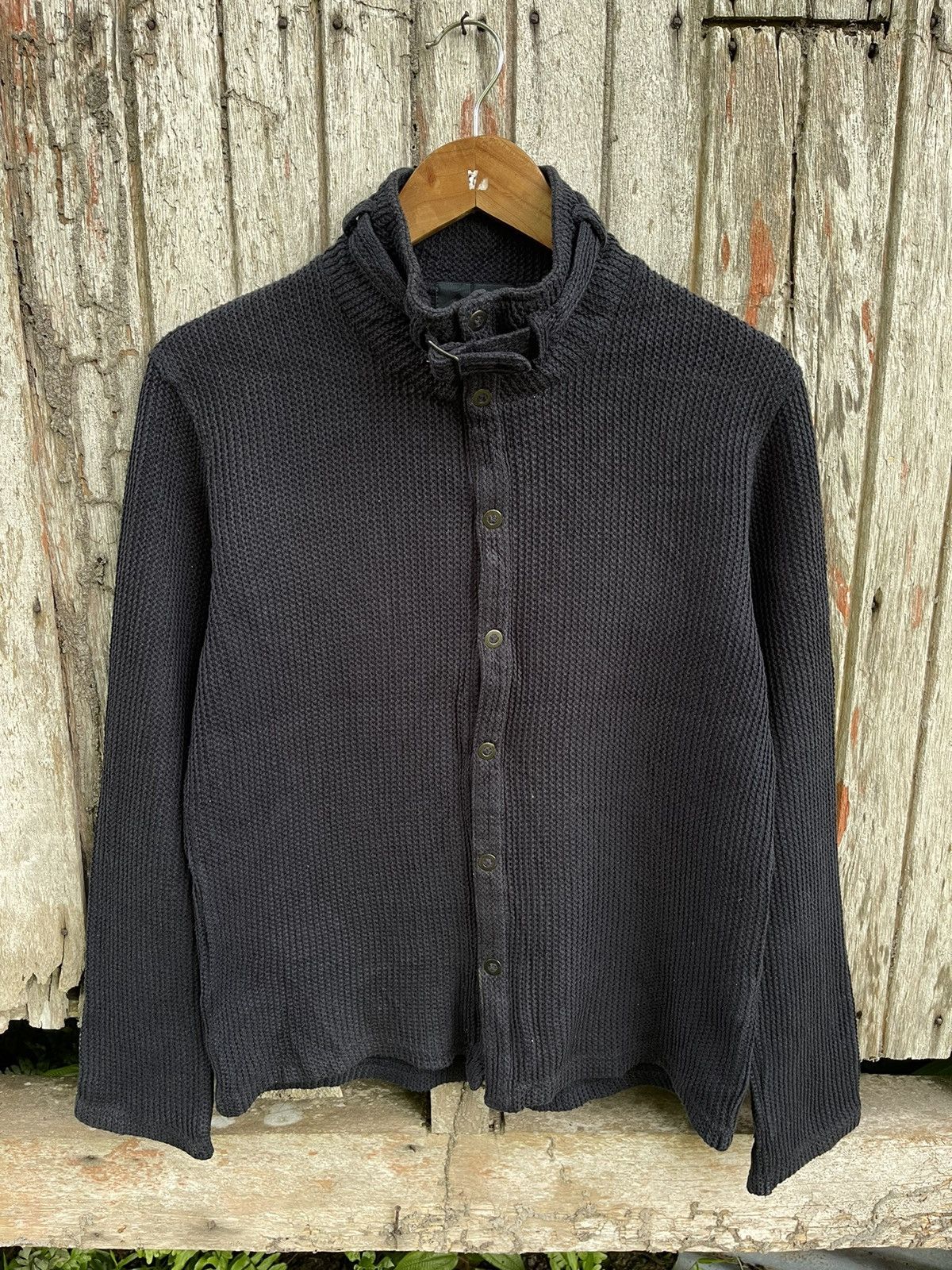 Tornado Mart O Zero by Tornado Mart Waffle Knit High-Neck Jacket Size US M / EU 48-50 / 2 - 1 Thumbnail