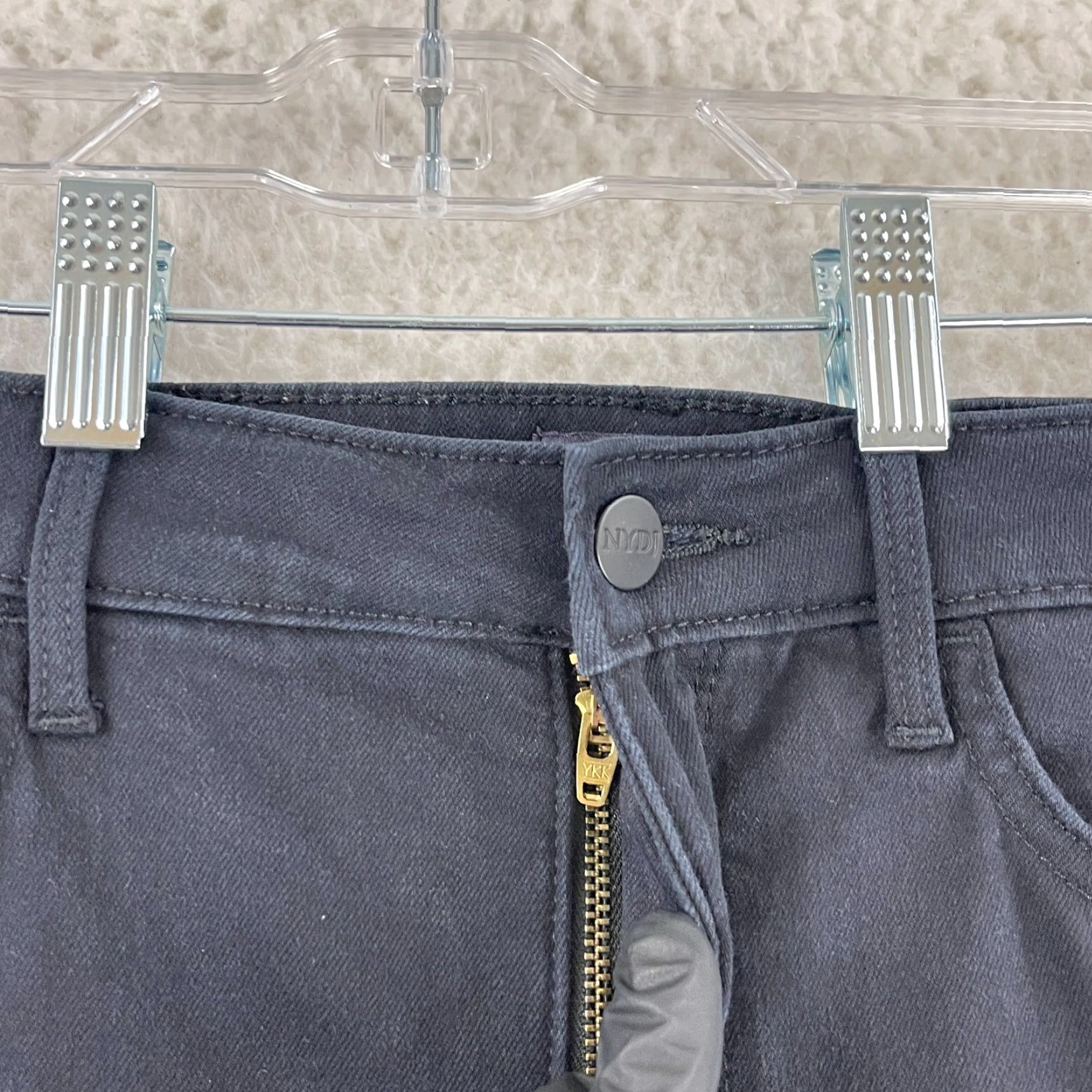 NYDJ NYDJ Sheri Slim Straight Jeans Womens Size 10 Black Denim Mid-Rise Pant Size 32" / US 10 / IT 46 - 5 Thumbnail