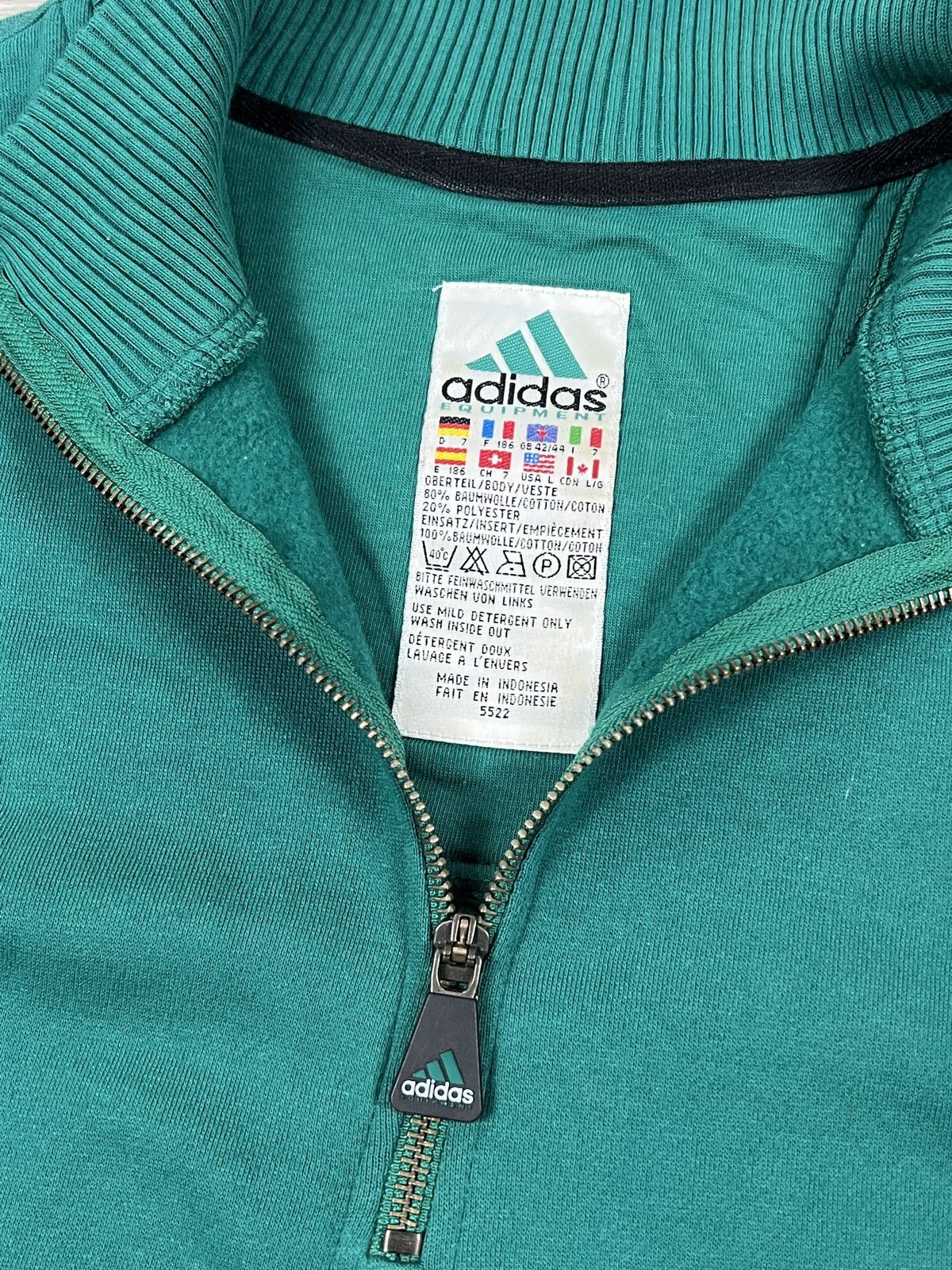 Adidas Adidas Equipment Wash Crewneck Sweatshirt Green Men’s Size L Size US L / EU 52-54 / 3 - 9 Thumbnail