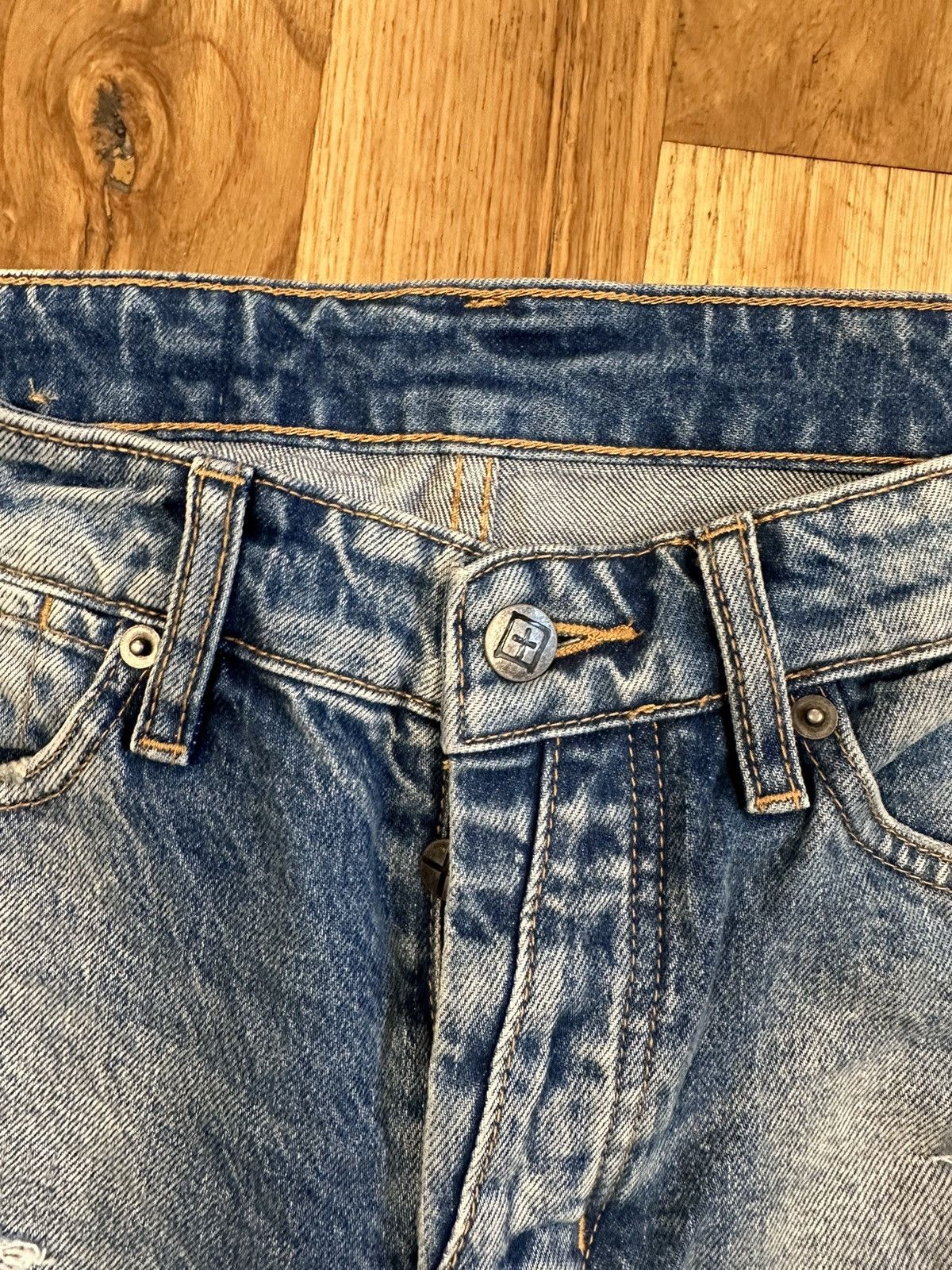 Ksubi Ksubi Stitch Patch Distressed Blue Denim Jeans Size 30 Size US 30 / EU 46 - 4 Thumbnail