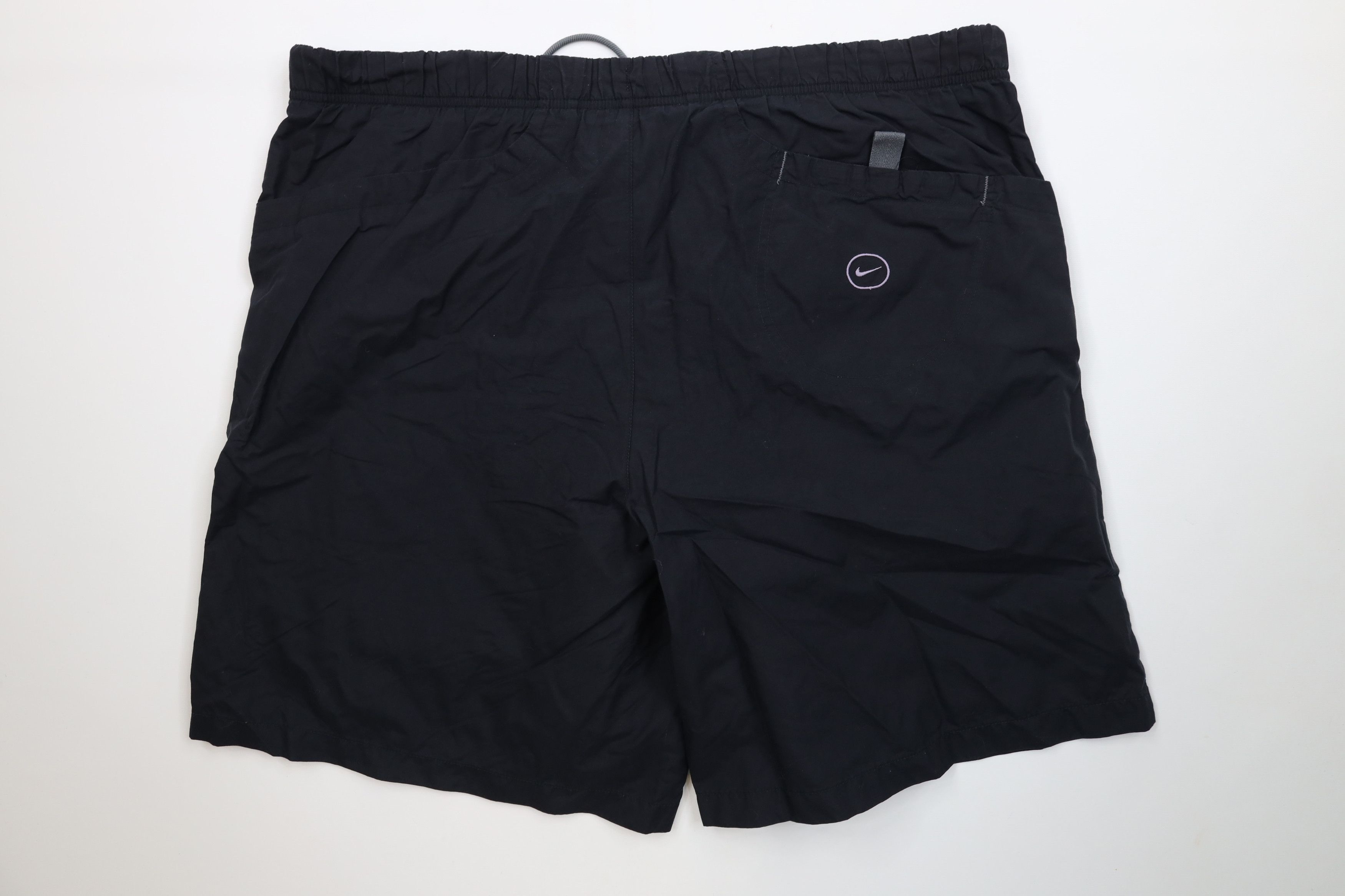 Nike Vintage 90s Y2K Nike Mini Swoosh Lined Utility Shorts Black Size US 36 / EU 52 - 11 Thumbnail