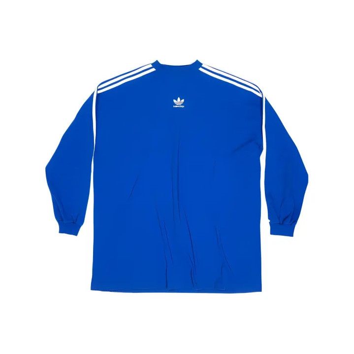 Balenciaga Balenciaga x Adidas Blue Graphic Long Sleeve T-Shirt Size US M / EU 48-50 / 2 - 1 Thumbnail