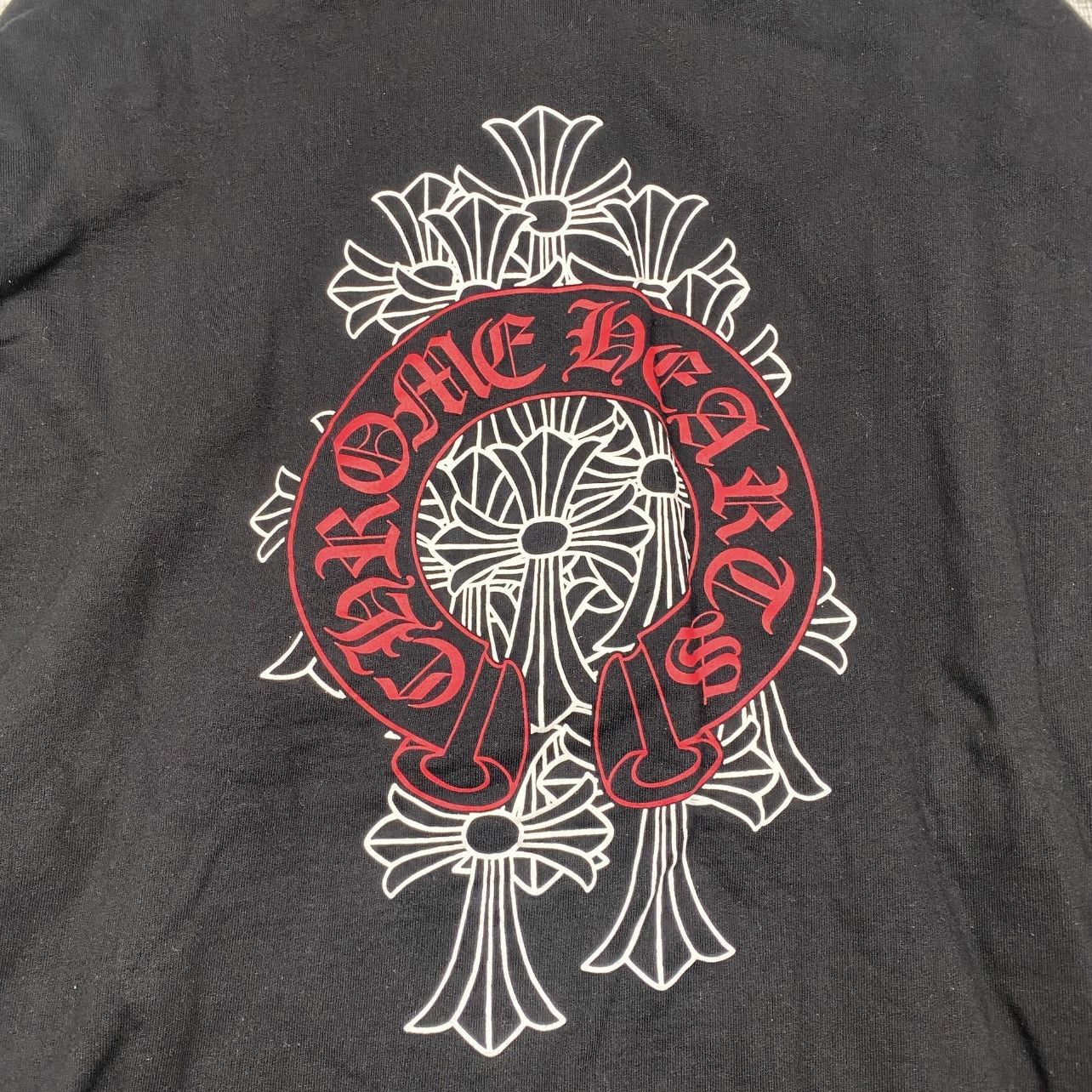 Chrome Hearts Chrome Hearts Red Horseshoes Zip Up Hoodie Grailed