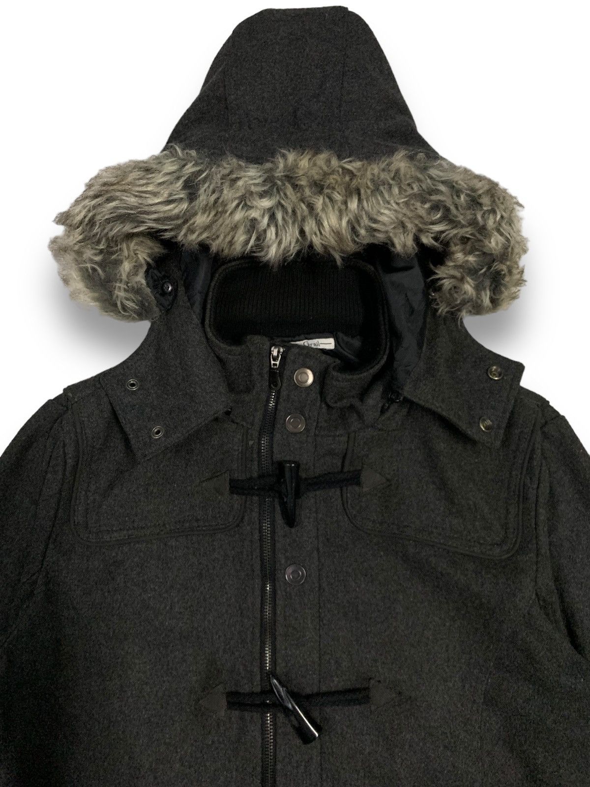 If Six Was Nine Growth by Grail Faux Fur Hooded Punk Style Duffle Jacket Size US M / EU 48-50 / 2 - 5 Thumbnail