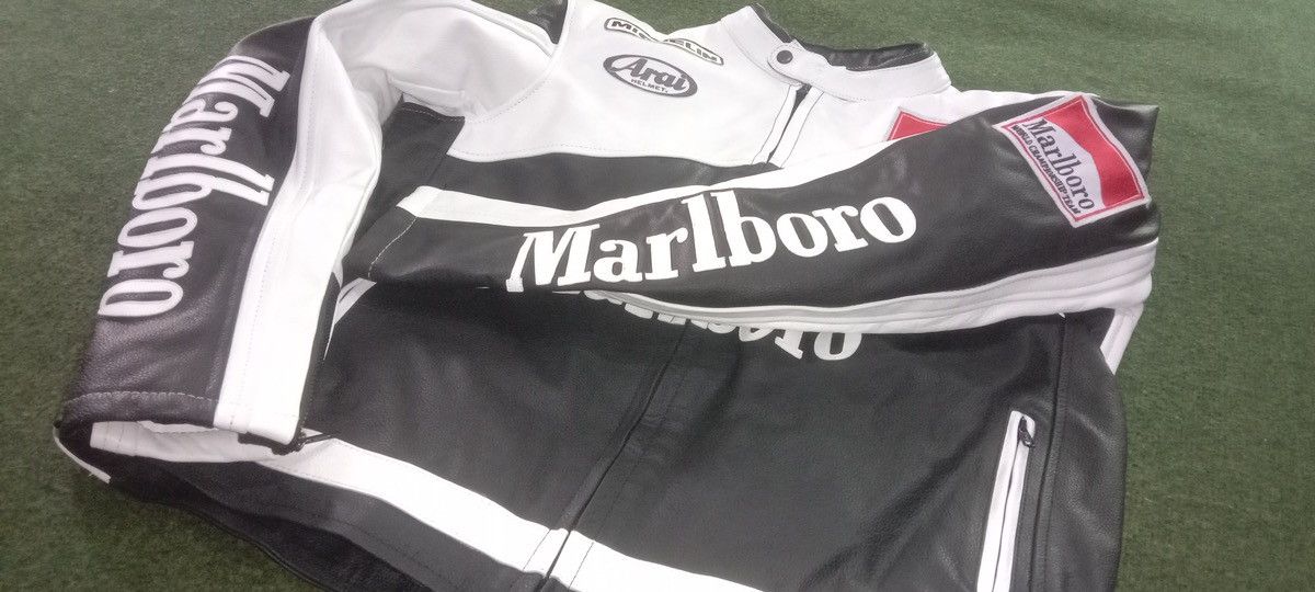 Vintage 90s Rare Marlboro Indian Motorcycle Leather Jacket