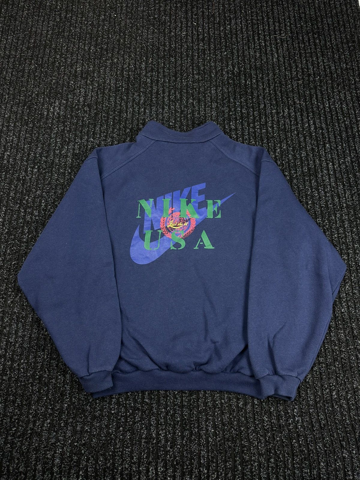 Nike Vintage 90s NIKE USA 1/4 zip Sweatshirt Streetwear Y2K Size US M / EU 48-50 / 2 - 1 Thumbnail