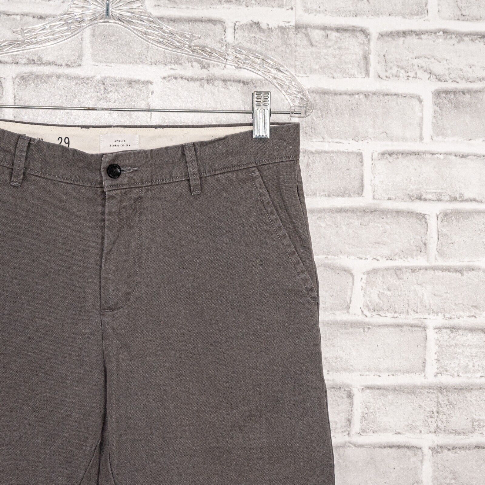 Apolis Apolis Men's Utility Chino Pants in Gray Cotton Size 29x25 Size US 29 - 8 Thumbnail