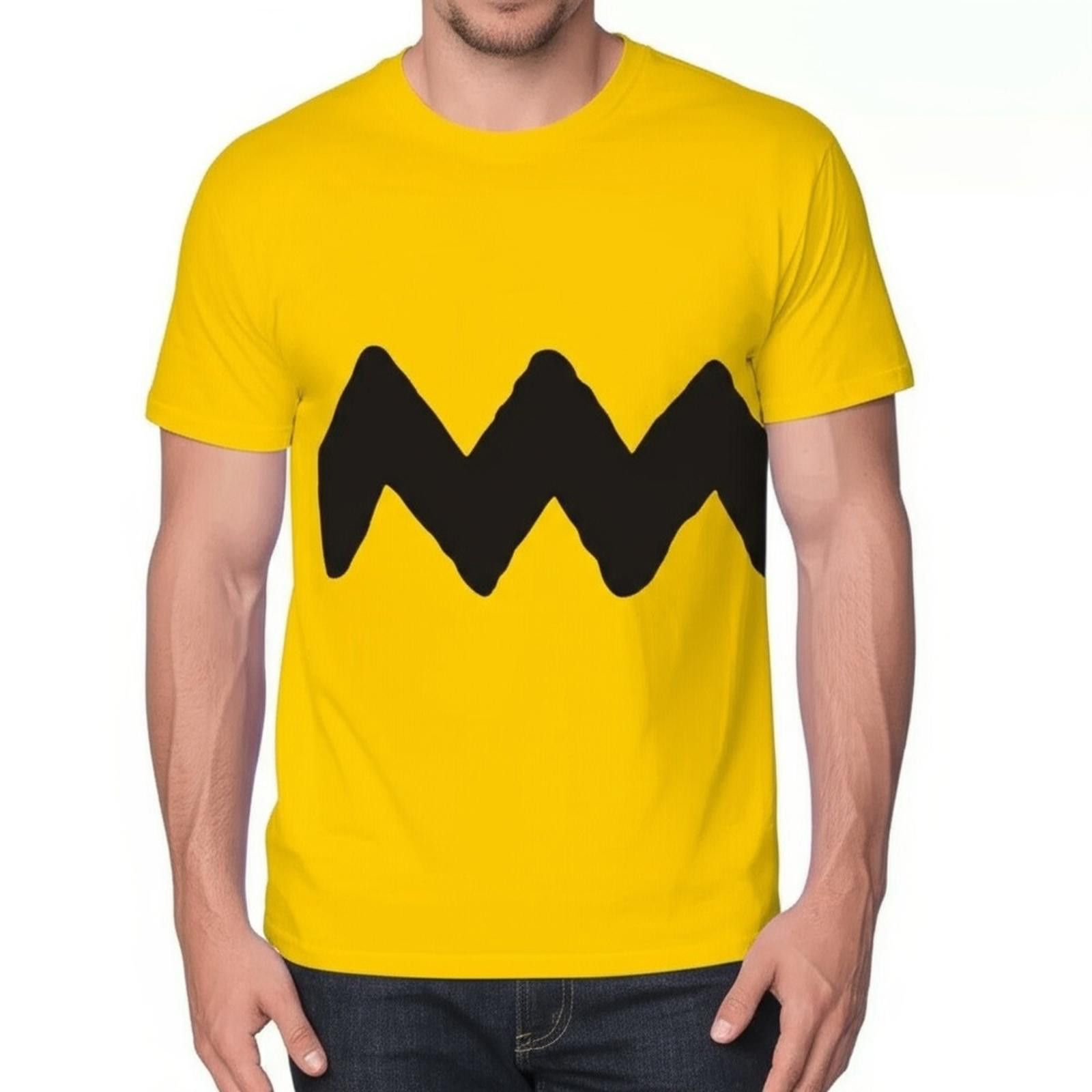 Peanuts Peanuts T-Shirt Charlie Brown Zigzag M Yellow Black Cartoon Size US M / EU 48-50 / 2 - 1 Thumbnail