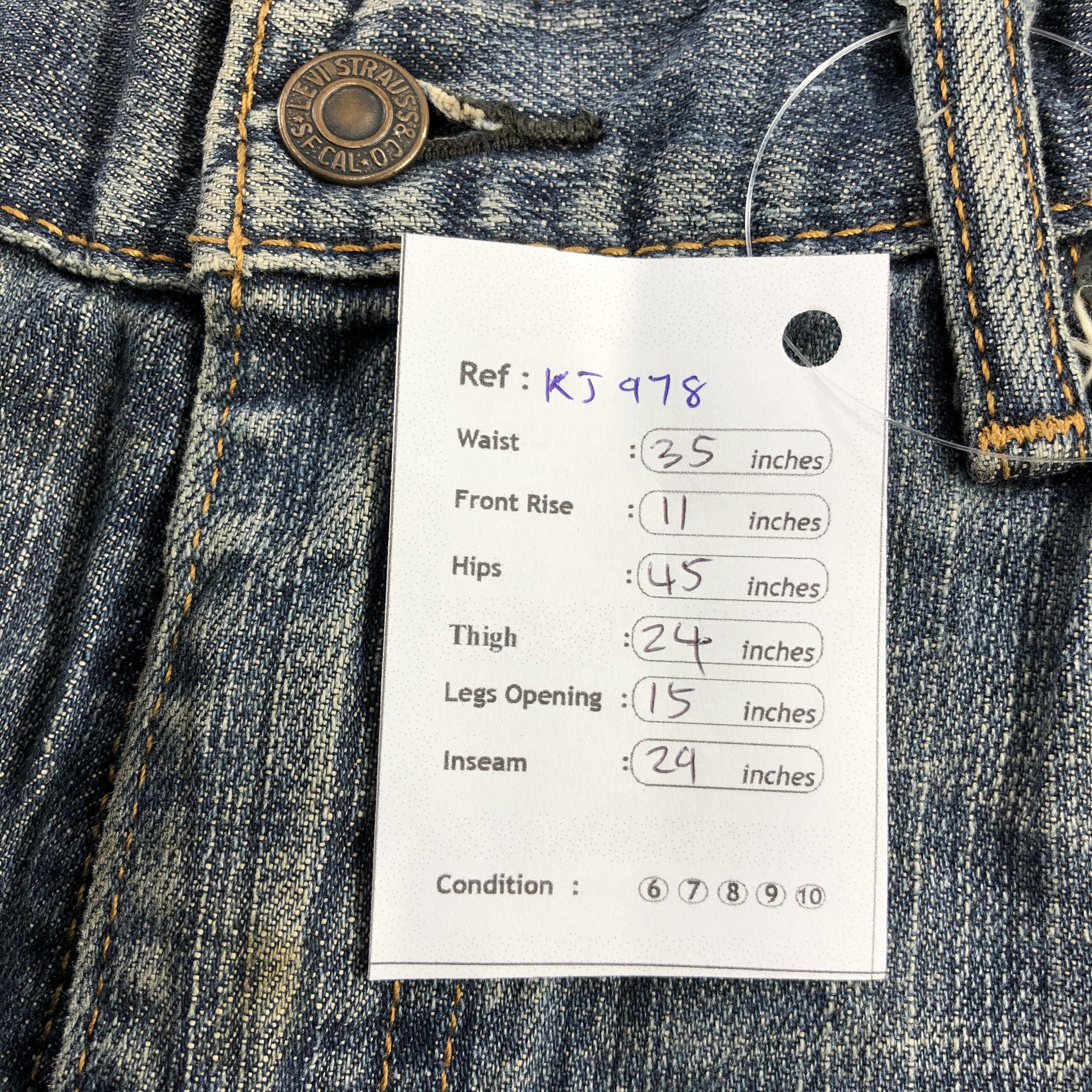 Levi's Vintage Levis 505 Jeans Faded Blue Denim KJ978 Size US 33 - 15 Thumbnail