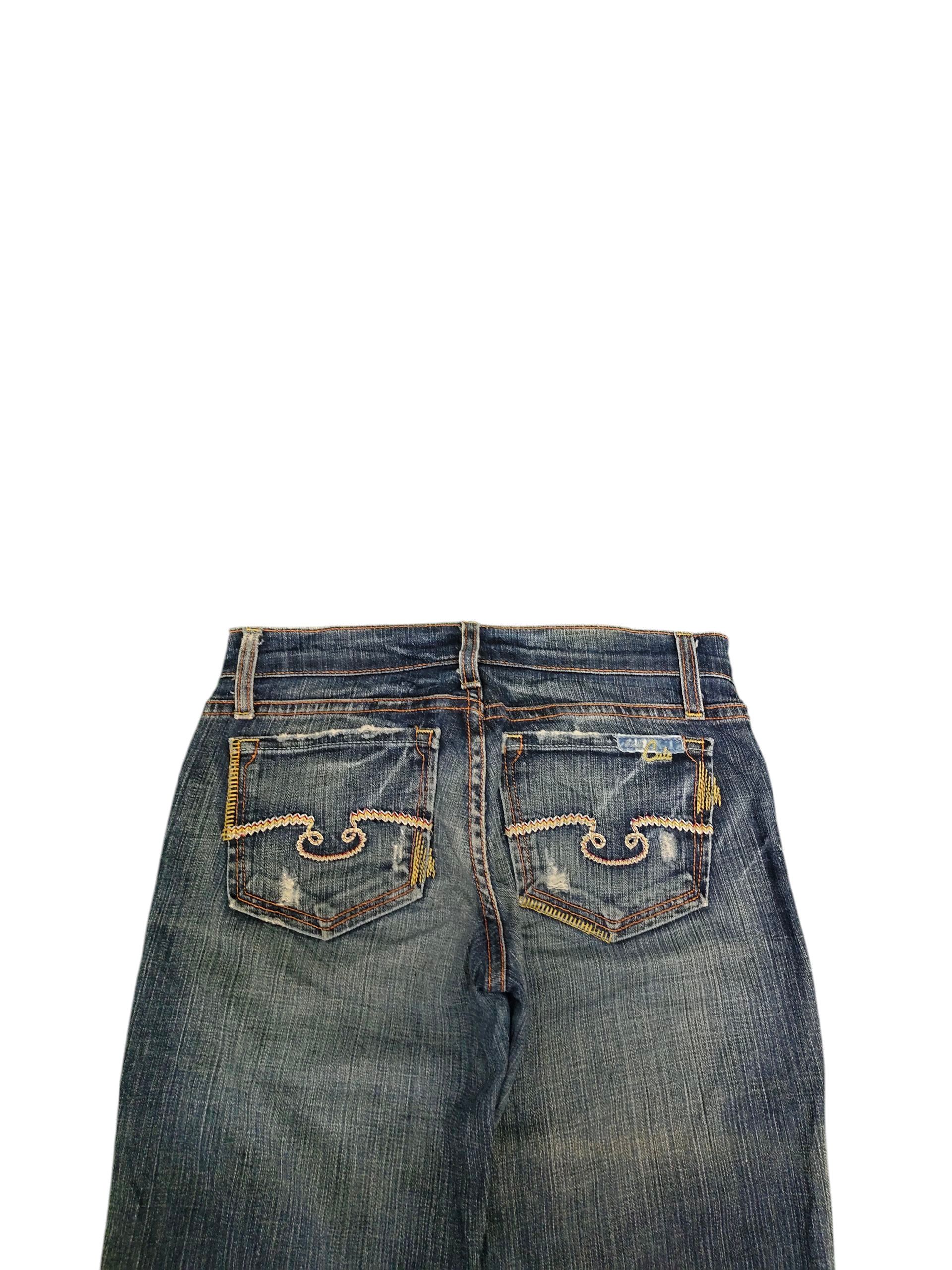 Hysteric Glamour Flare Jeans Blue Cult Clawmark Distress Bootcut Low Rise Y2k Size 26" / US 2 / IT 38 - 3 Thumbnail