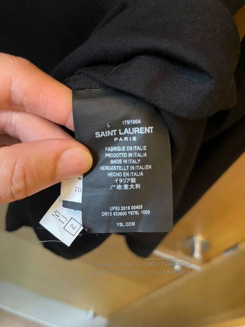 Saint Laurent Paris Saint Laurent Black Silk Star Button. Size US M / EU 48-50 / 2 - 7 Thumbnail
