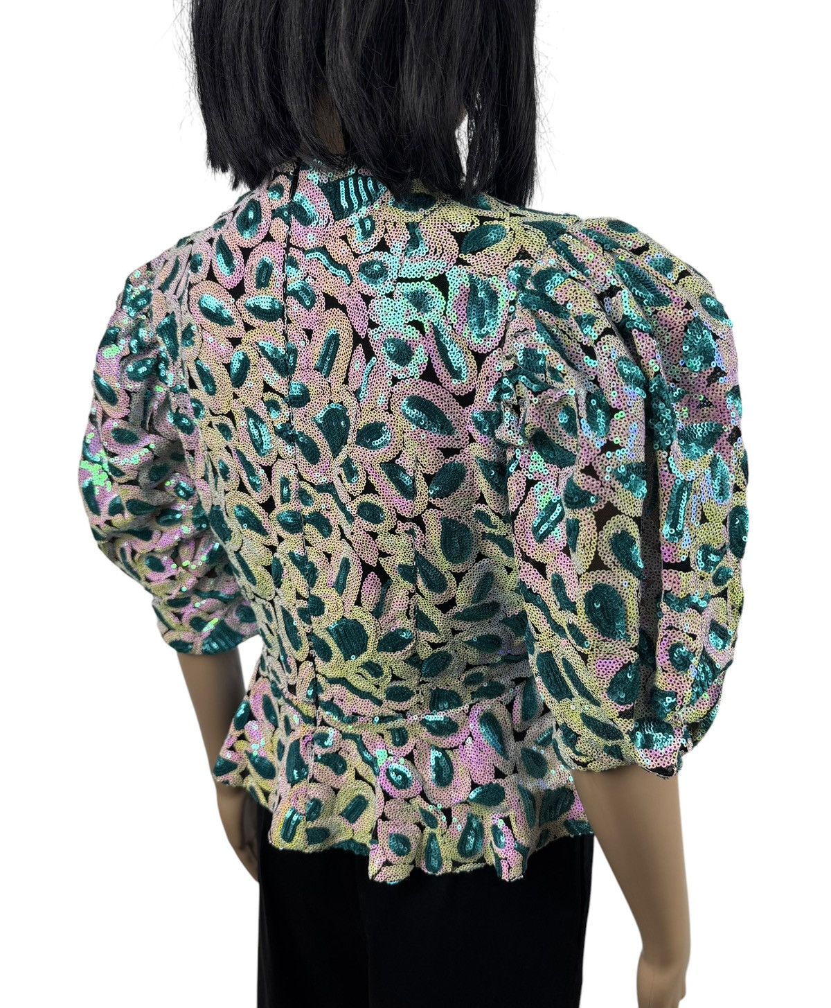 ROTATE Rotate Birger Christensen Christina Top Gathered Sequined Size M / US 6-8 / IT 42-44 - 10 Thumbnail