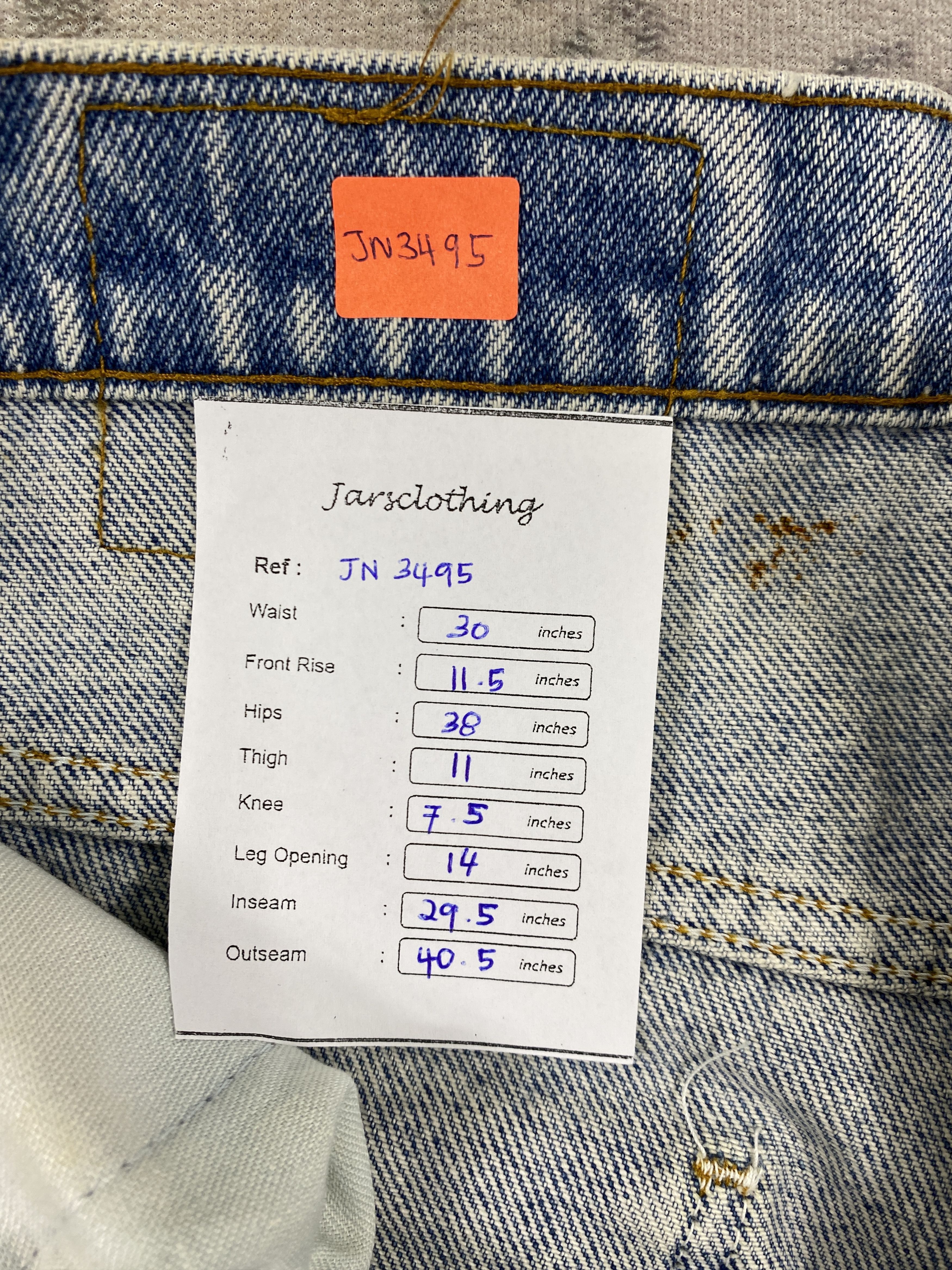 Levi's Vintage Levi's Orang Tab Jeans 30x29.5 Denim JN3495 Size US 30 / EU 46 - 8 Thumbnail