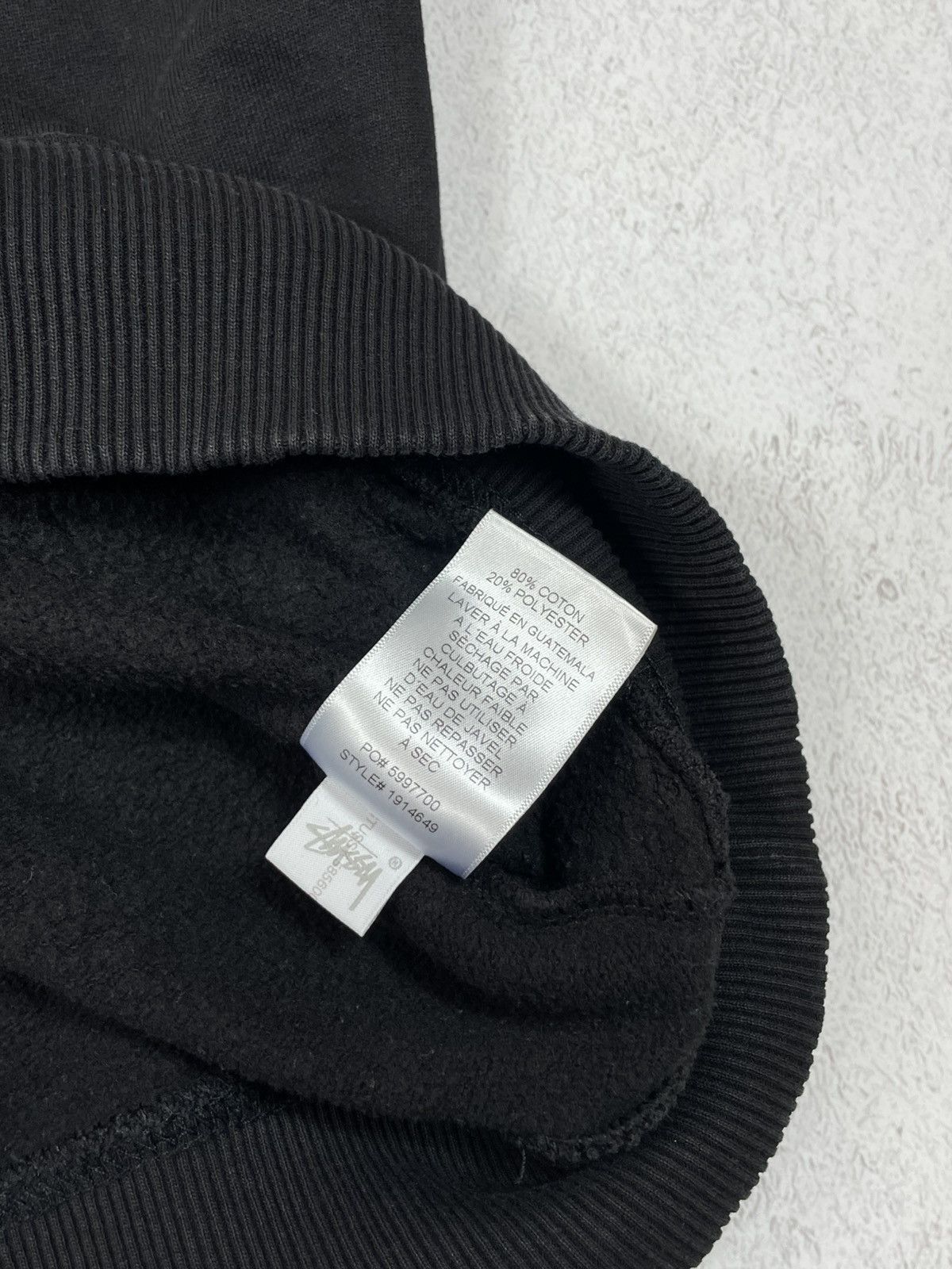 Stussy Vintage Stussy Black Sweatshirt Big Logo Crewneck L Size US L / EU 52-54 / 3 - 8 Thumbnail