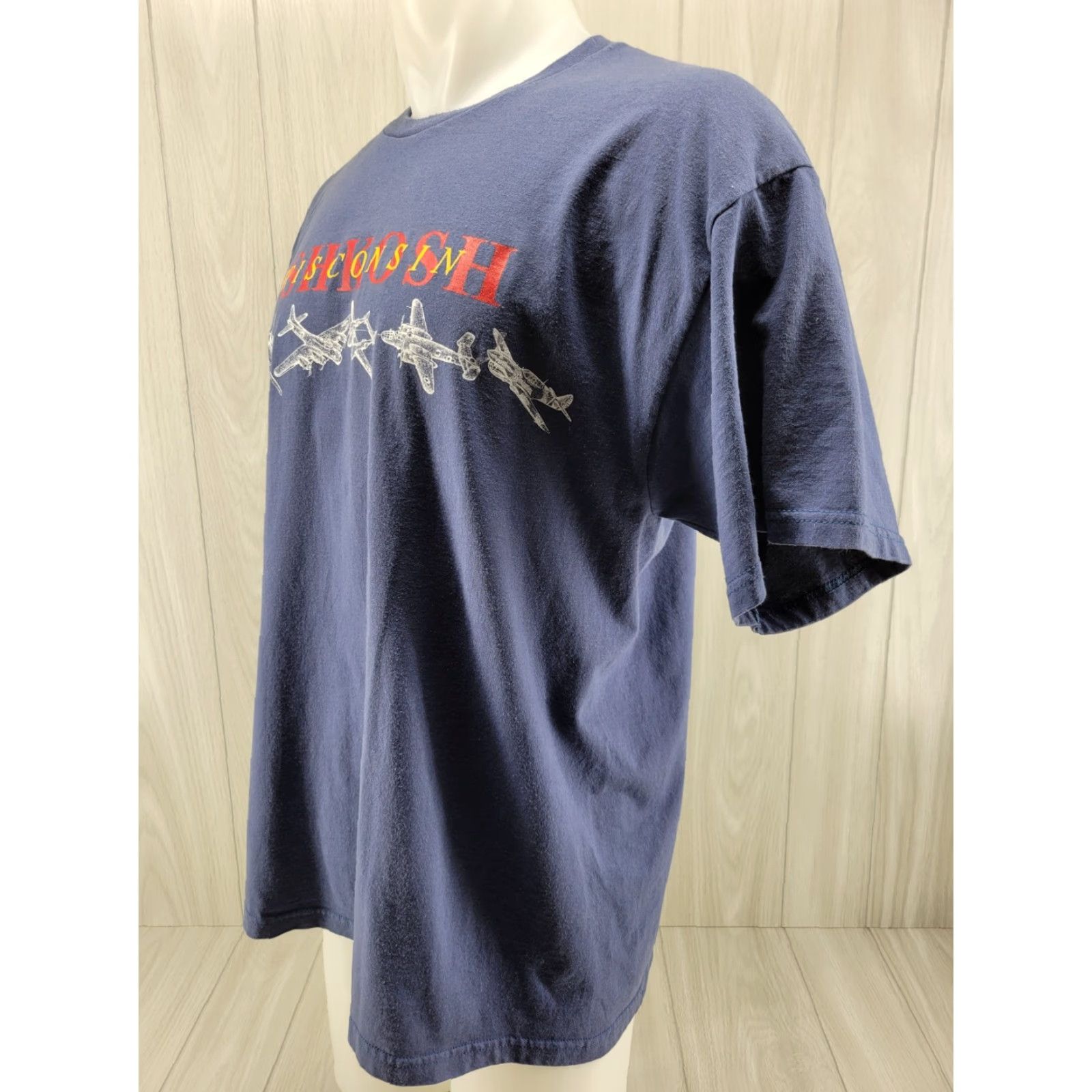 Vintage VINTAGE OshKosh Wisconsin Airplane T-Shirt XL Blue Mens Size US XL / EU 56 / 4 - 3 Thumbnail