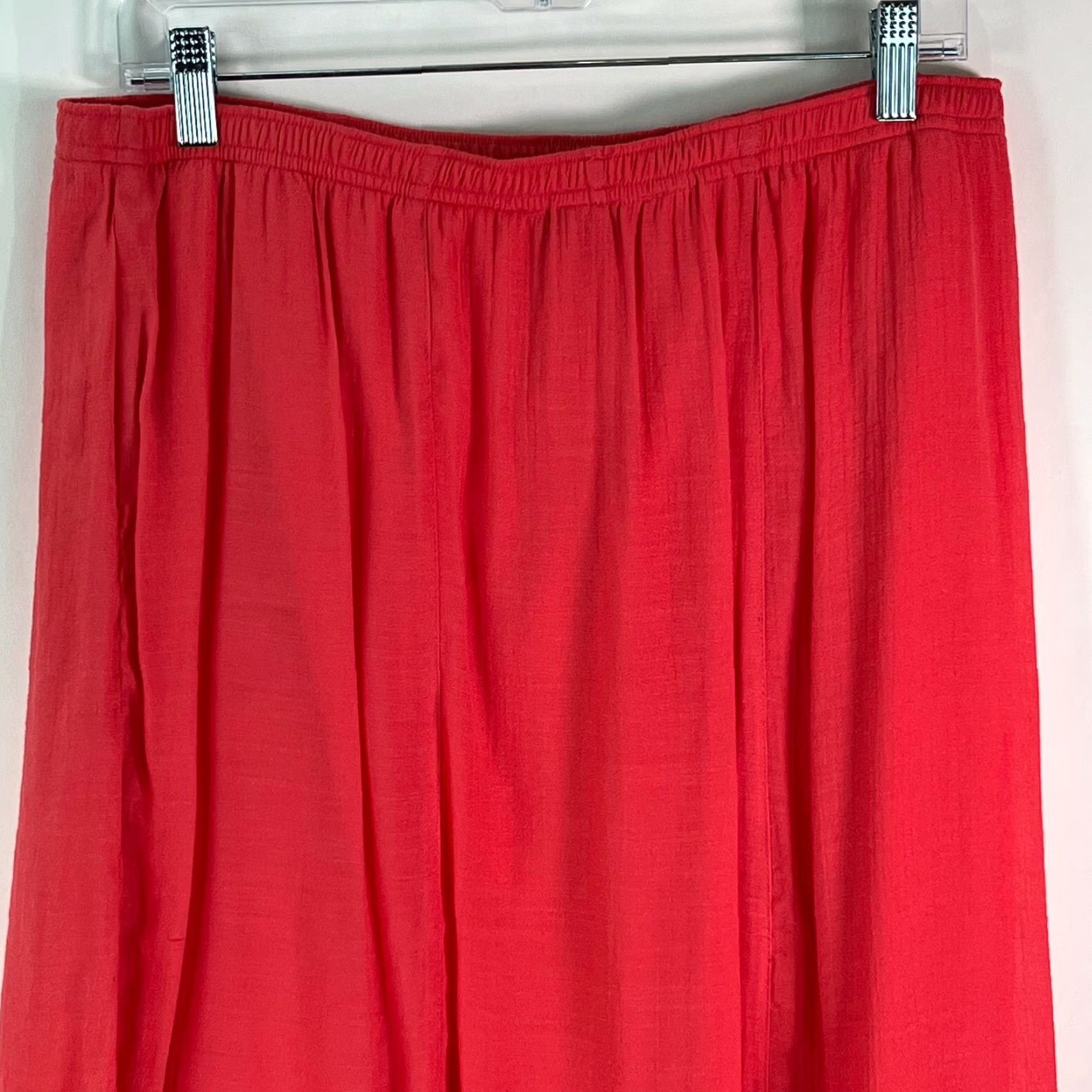 Vintage N Touch Pink Pleated Front Elastic Waist Pull On Flared Skirt Womens PM Size Petite Knee Length Casual Skirt Size 32" / US 10 / IT 46 - 4 Thumbnail