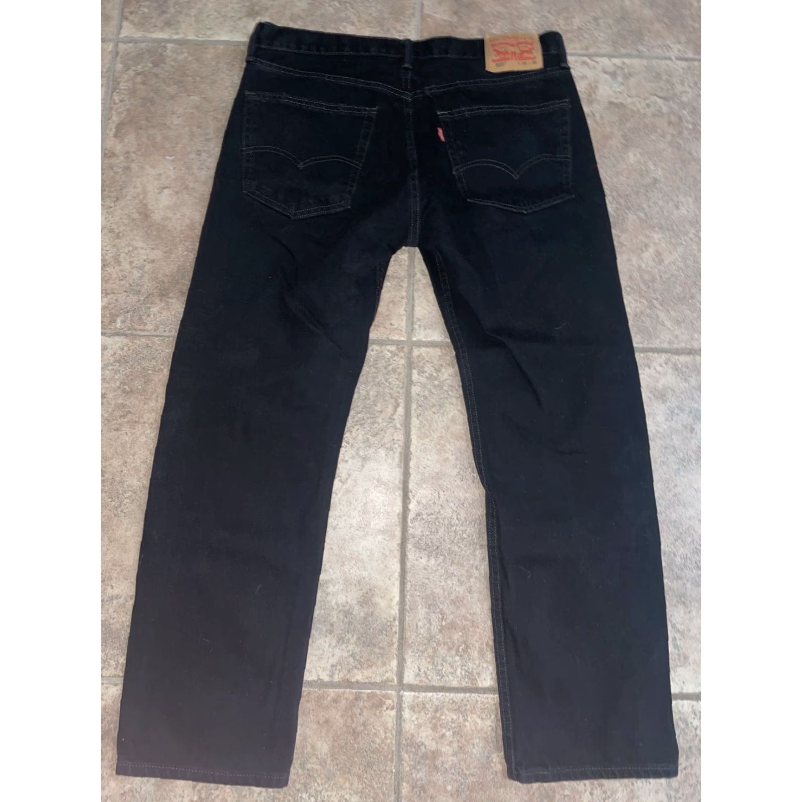 Levi's Levi's Black Jeans Straight Leg Mens Size 36x30 Size US 36 / EU 52 - 4 Thumbnail