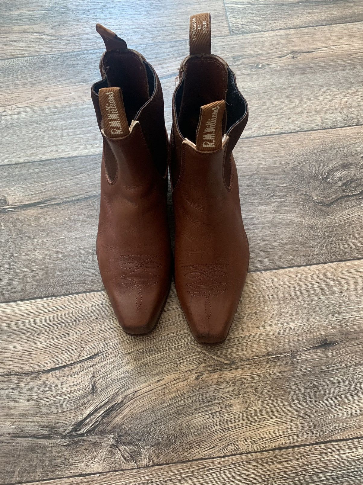 R.M. Williams × Vintage R.M. Williams Men’s Brown Leather Western Cowboy Boots Size US 7.5 / EU 40-41 - 4 Thumbnail