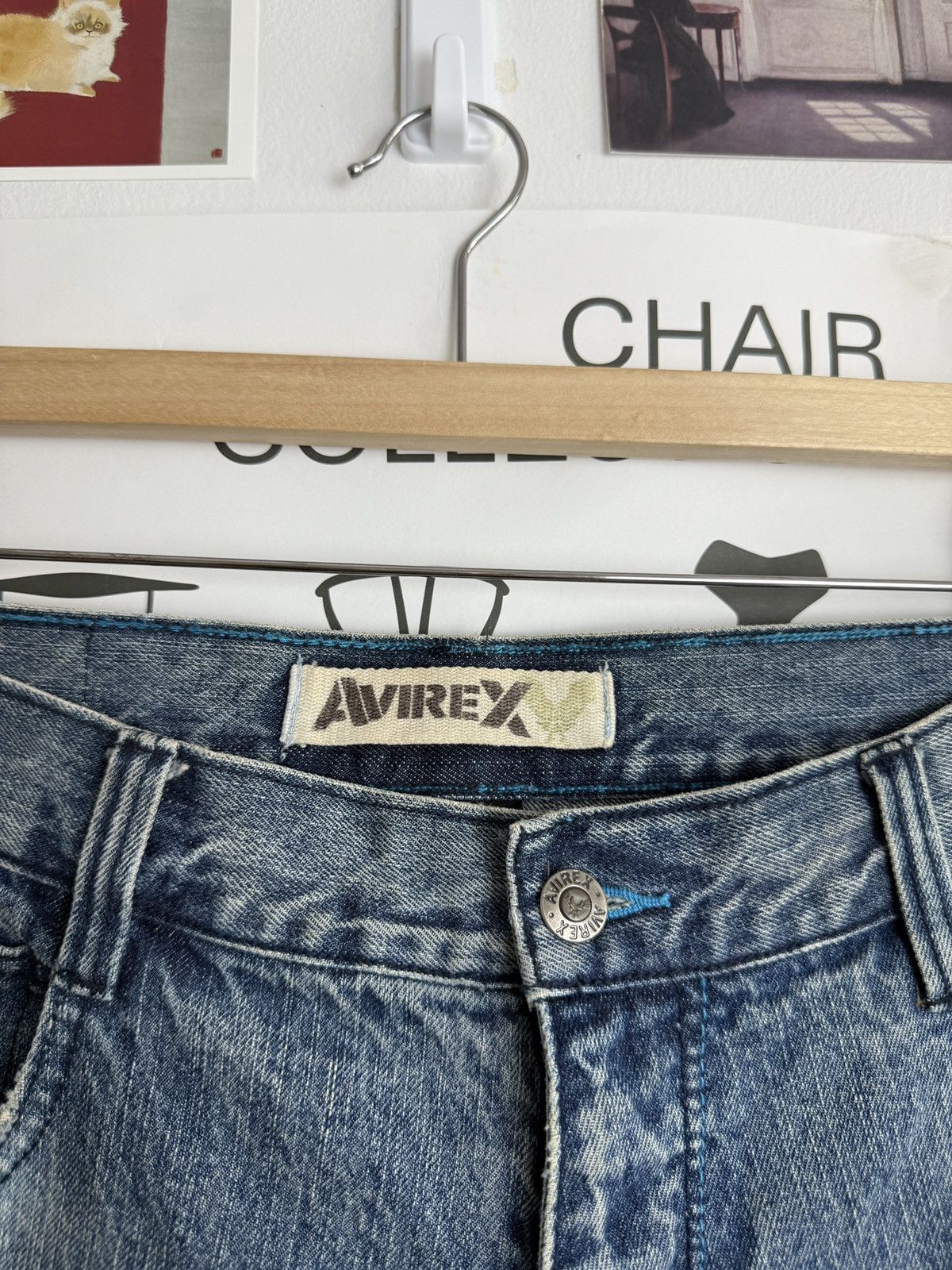 Avirex Vintage y2k Avirex baggy embroidered denim shorts skate rap Size US 36 / EU 52 - 5 Thumbnail