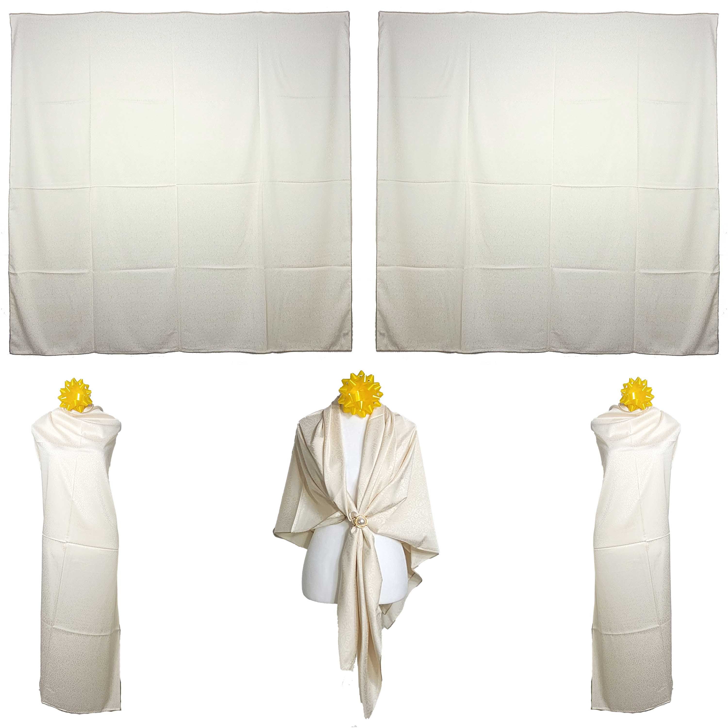 Other NWT Double Sided Silk Scarf 52"x52" Large Square Wrap 3218 Size ONE SIZE - 1 Thumbnail