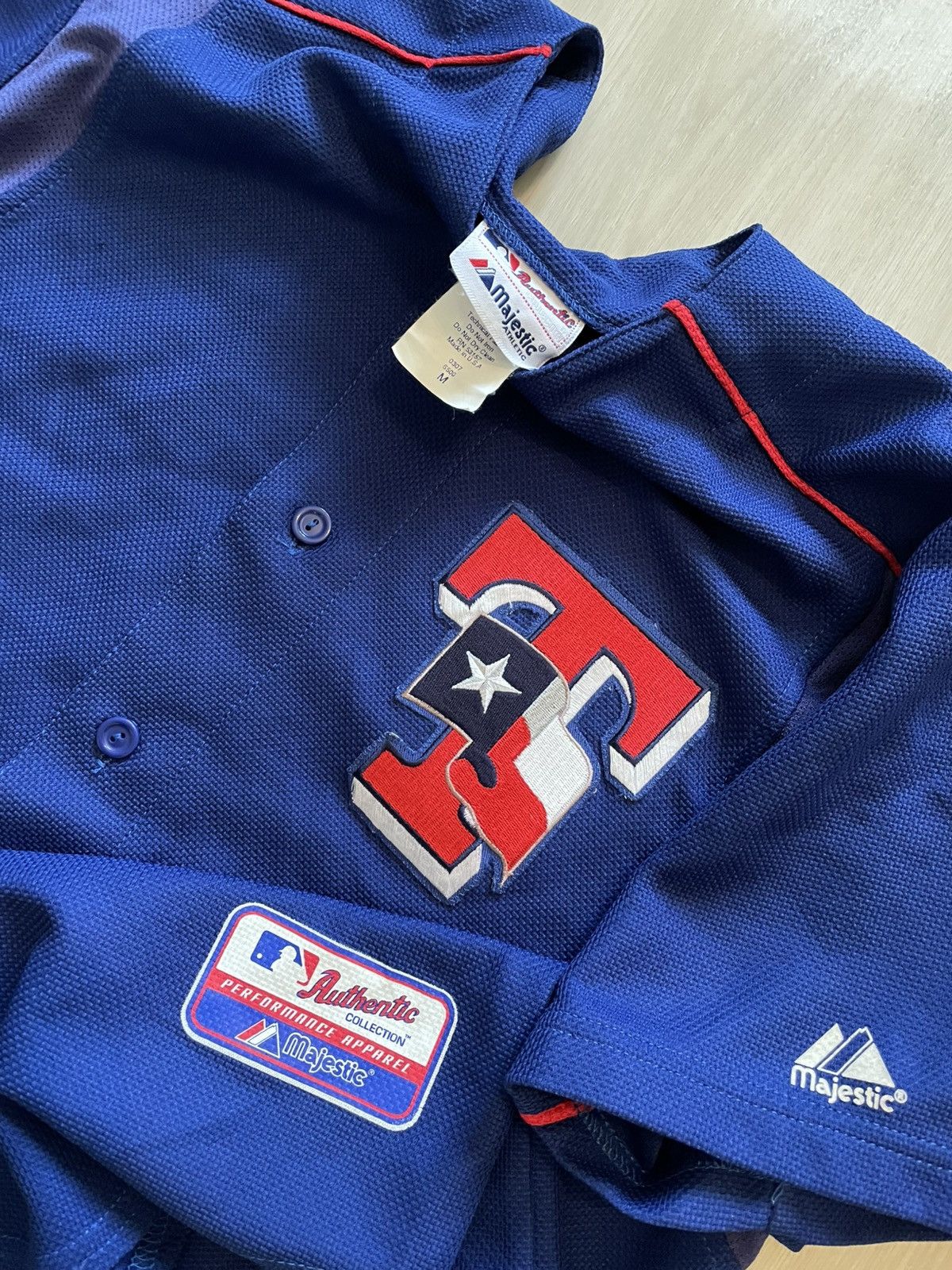 Majestic × Vintage Rare Vintage Texas Rangers Michael Young Majestic Medium Size US M / EU 48-50 / 2 - 4 Thumbnail