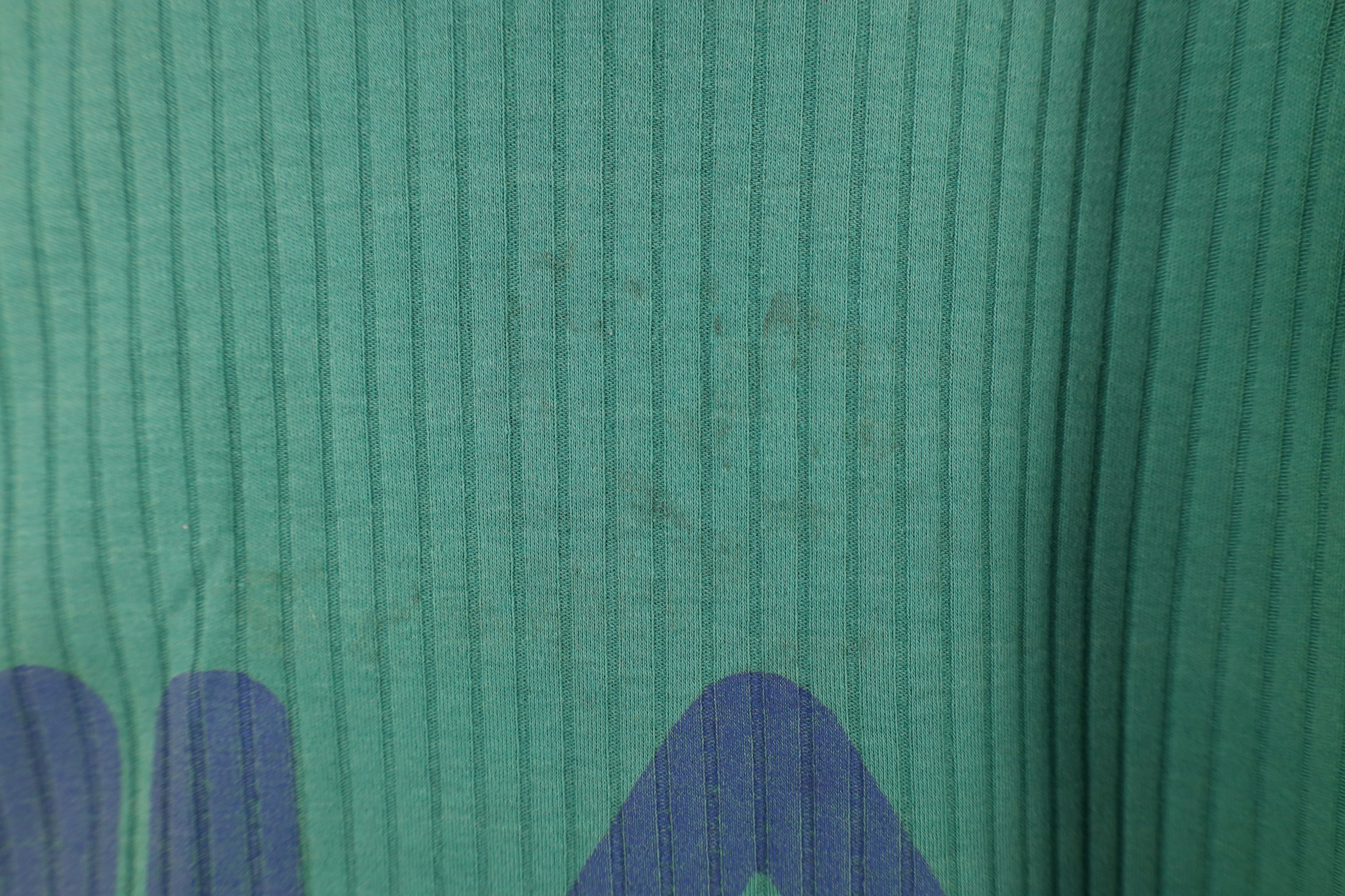 Fila × Vintage Vintage 90s Fila Spell Ribbed Knit Short Sleeve T-Shirt Teal Size US M / EU 48-50 / 2 - 7 Thumbnail