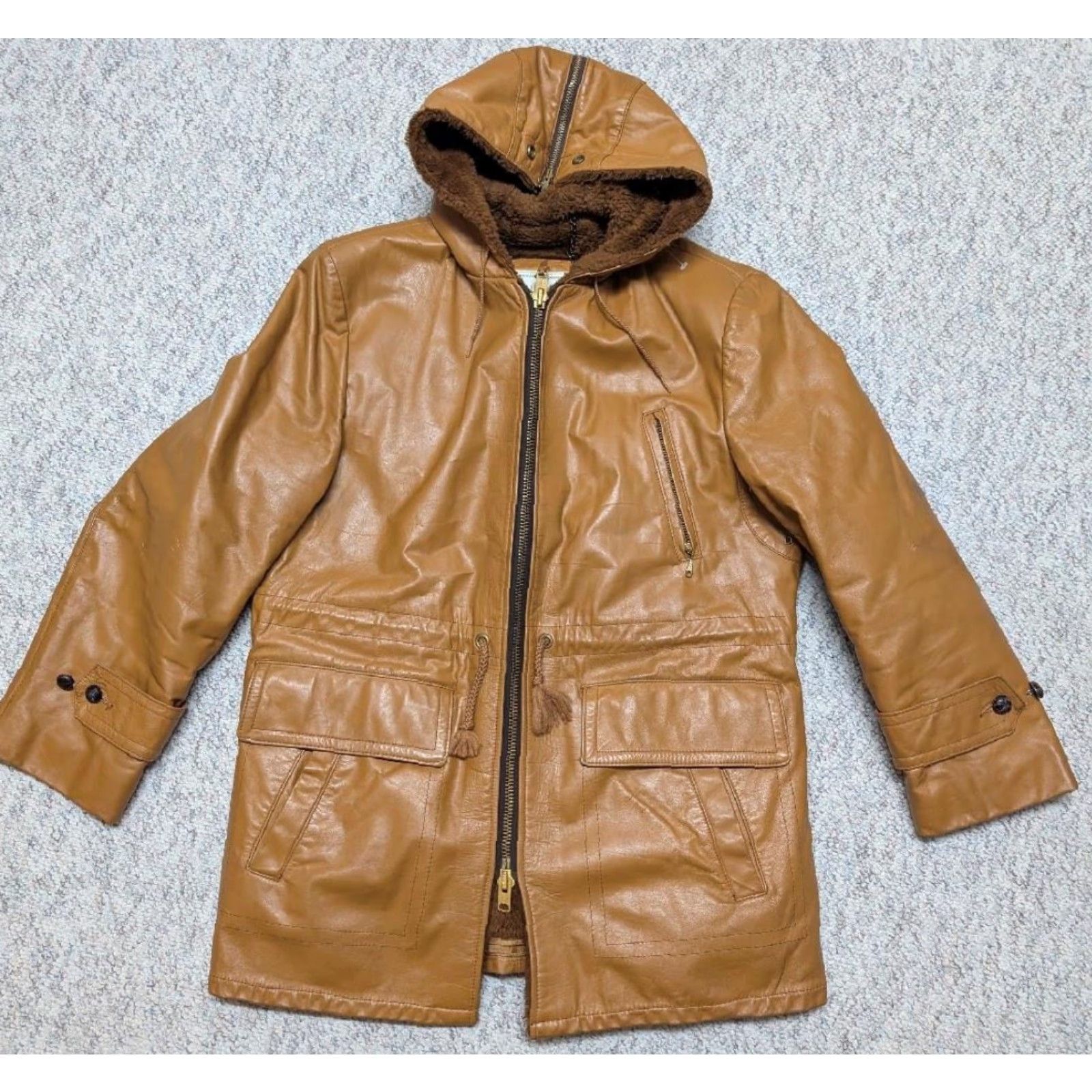 London Fog VINTAGE London Fog COAT Parka Leather Cowhide 42R M Browns Mens Size US M / EU 48-50 / 2 - 3 Thumbnail