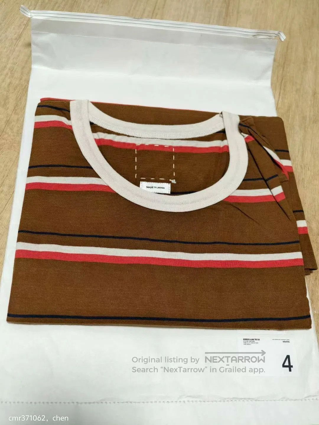 Visvim visvim 19AW Border A-Liner S/S Tee. Size US XL / EU 56 / 4 - 7 Thumbnail