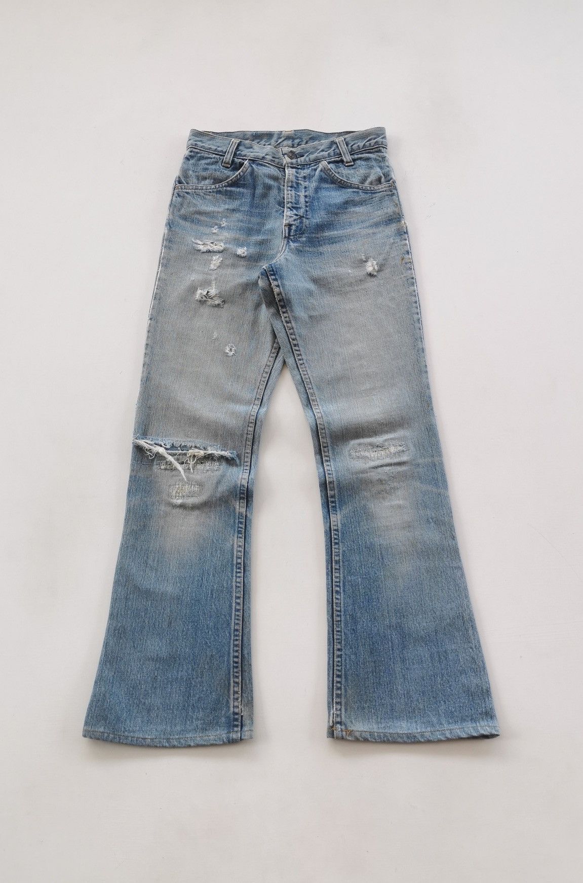 Levi's 70s Vintage Levis 746 Flare Orange Tab Denim Jeans Size US 27 - 1 Thumbnail