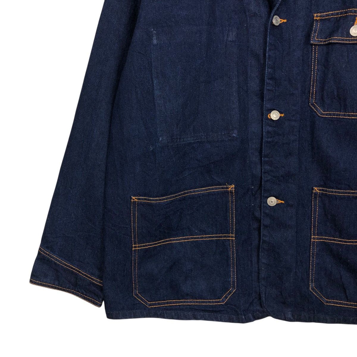 Japanese Brand 📌Vintage Indigo Denim Work Jacket Unbranded Issey Miyake Size US L / EU 52-54 / 3 - 5 Thumbnail