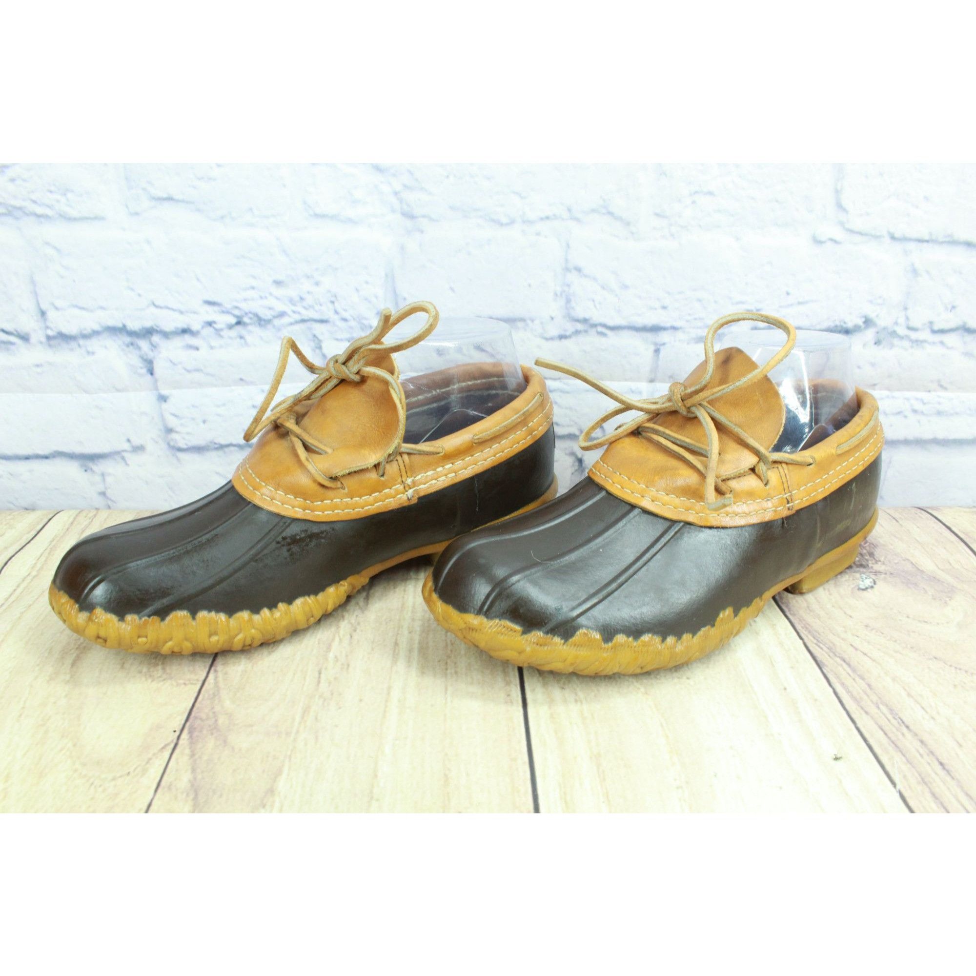 L.L. Bean Vintage LL Bean Women's Brown Leather Duck Boots Size 7 M Size US 7 / IT 37 - 2 Thumbnail