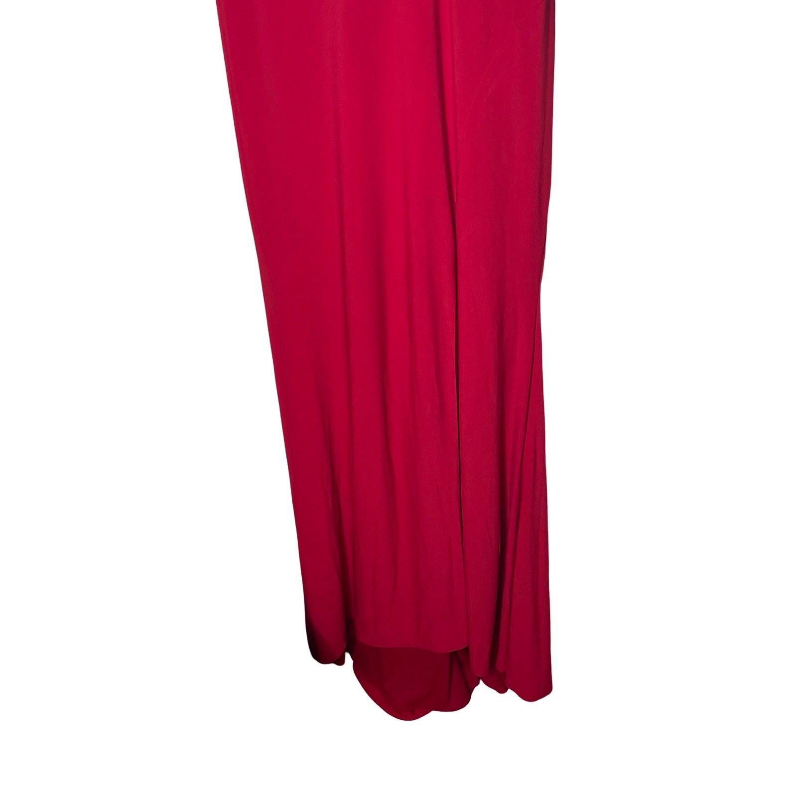 Other NWT Ieena Mac Duggal Sleeveless V Neck Jersey Gown in Red 4 Size S / US 4 / IT 40 - 4 Thumbnail