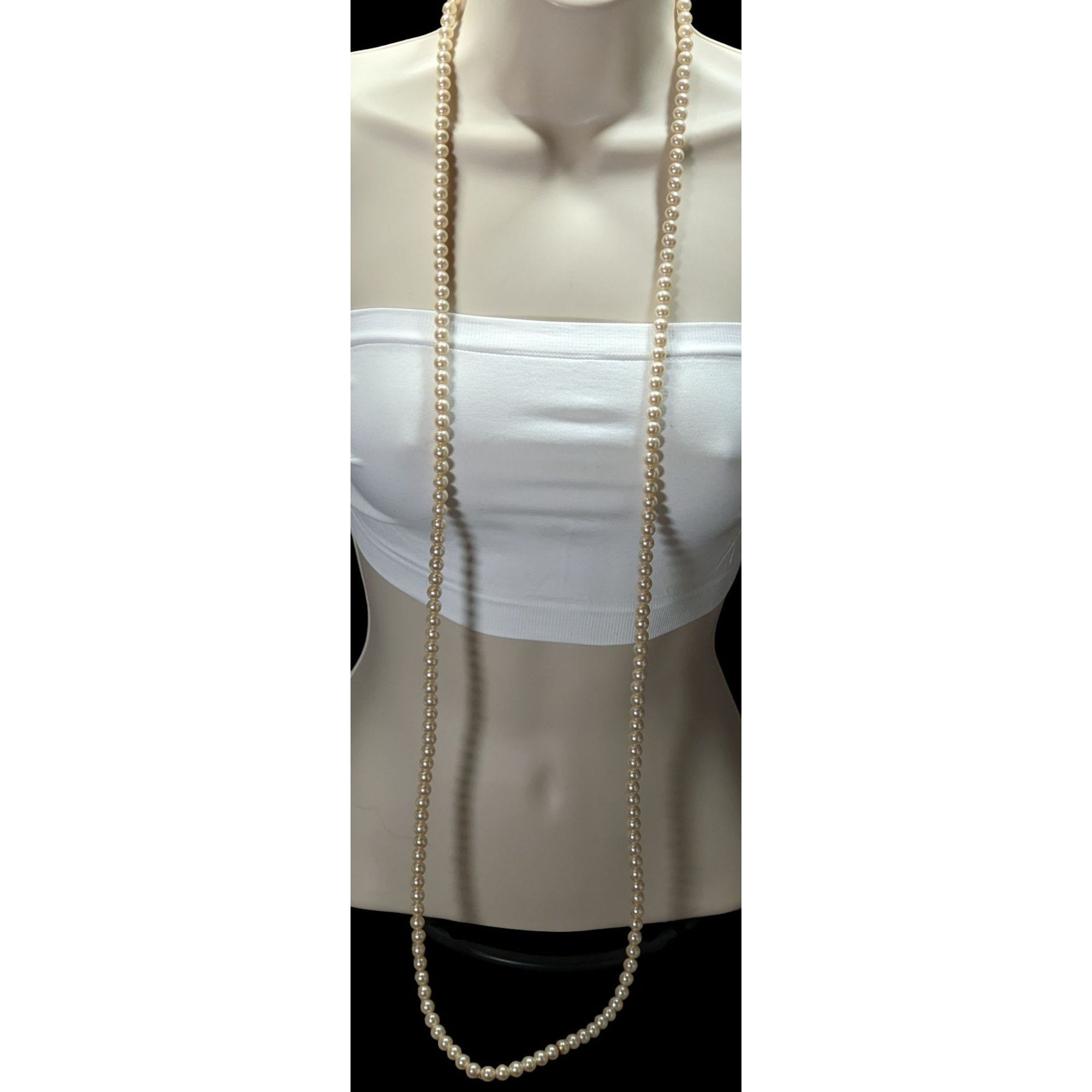 Other Vintage Faux Pearl Long Strand Necklace Size ONE SIZE - 3 Thumbnail