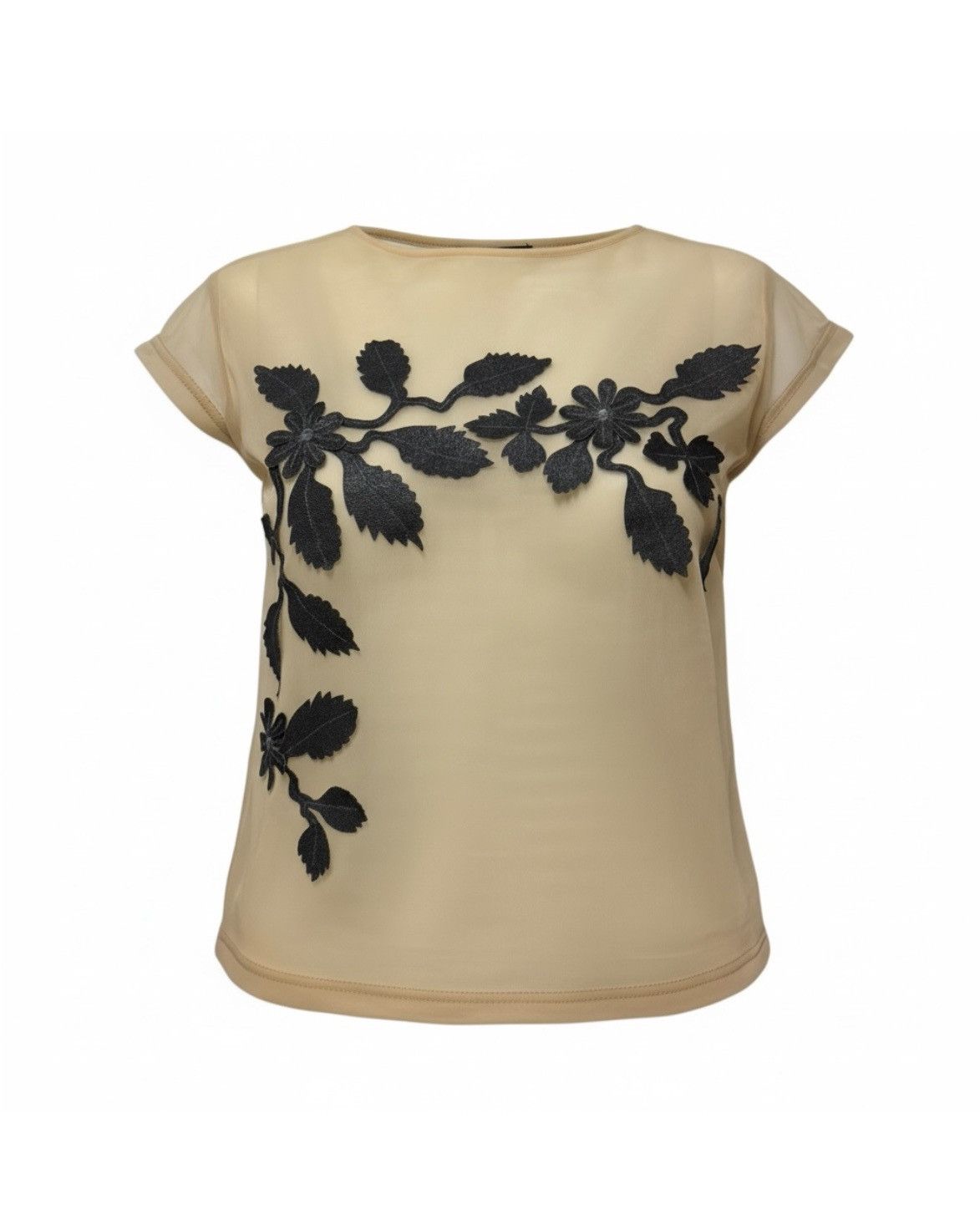 Fendi FENDI S/S 1999 Floral Appliqué Sheer Mesh Top Size M / US 6-8 / IT 42-44 - 1 Thumbnail