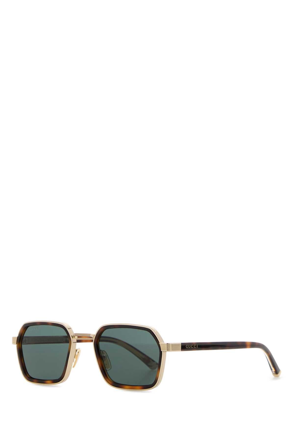 Gucci Gold Metal Sunglasses Size ONE SIZE - 1 Thumbnail