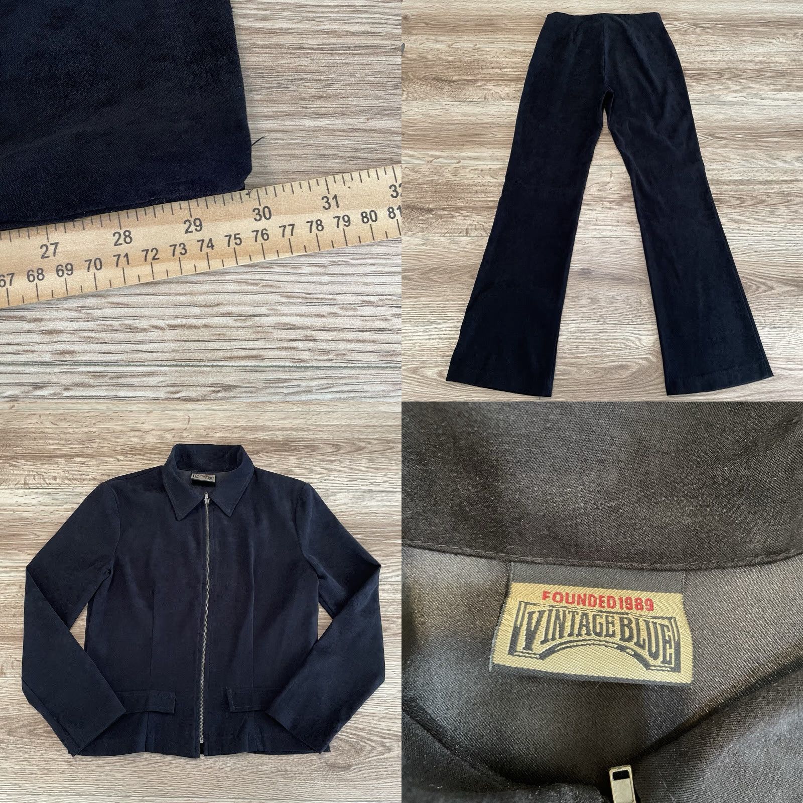 Vintage VINTAGE Blues 1989 Black Jacket and Pant Set Pants 5/6 Regular Boys Girls Mens Womens? Size 27" / US 4 / IT 40 - 8 Thumbnail