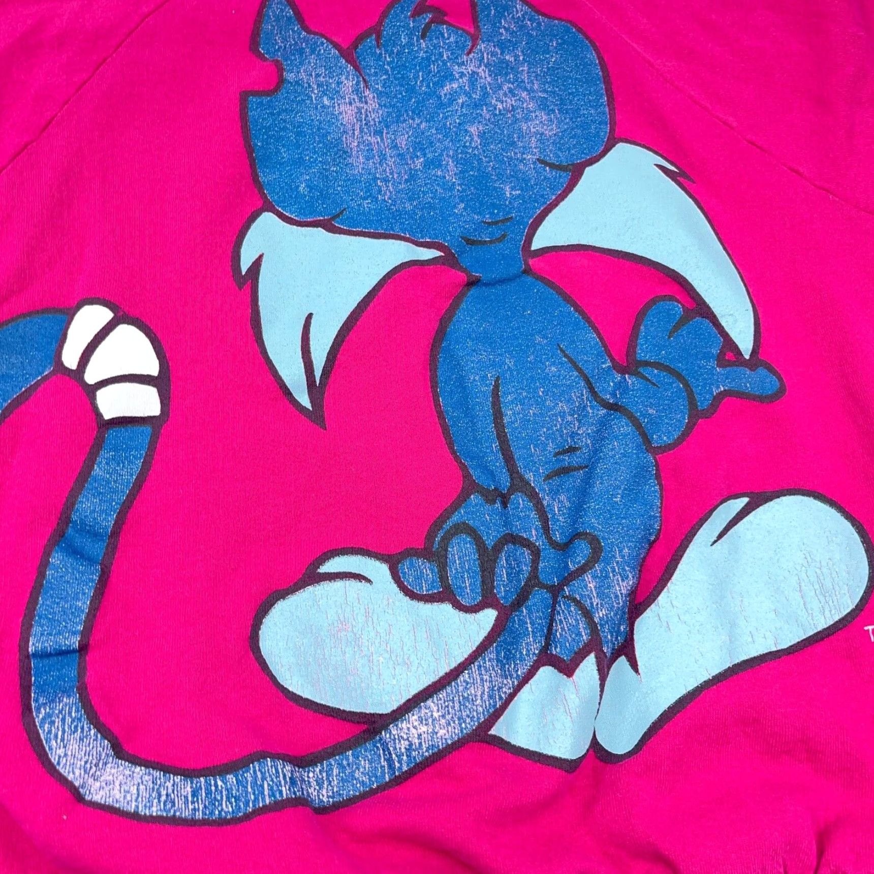 Vintage VINTAGE Warner Bros. Looney Tunes Sweatshirt Unisex Adults XL Pink Crew Neck Calamity Coyote AOP 90s Sweatshirt Size US XL / EU 56 / 4 - 7 Thumbnail